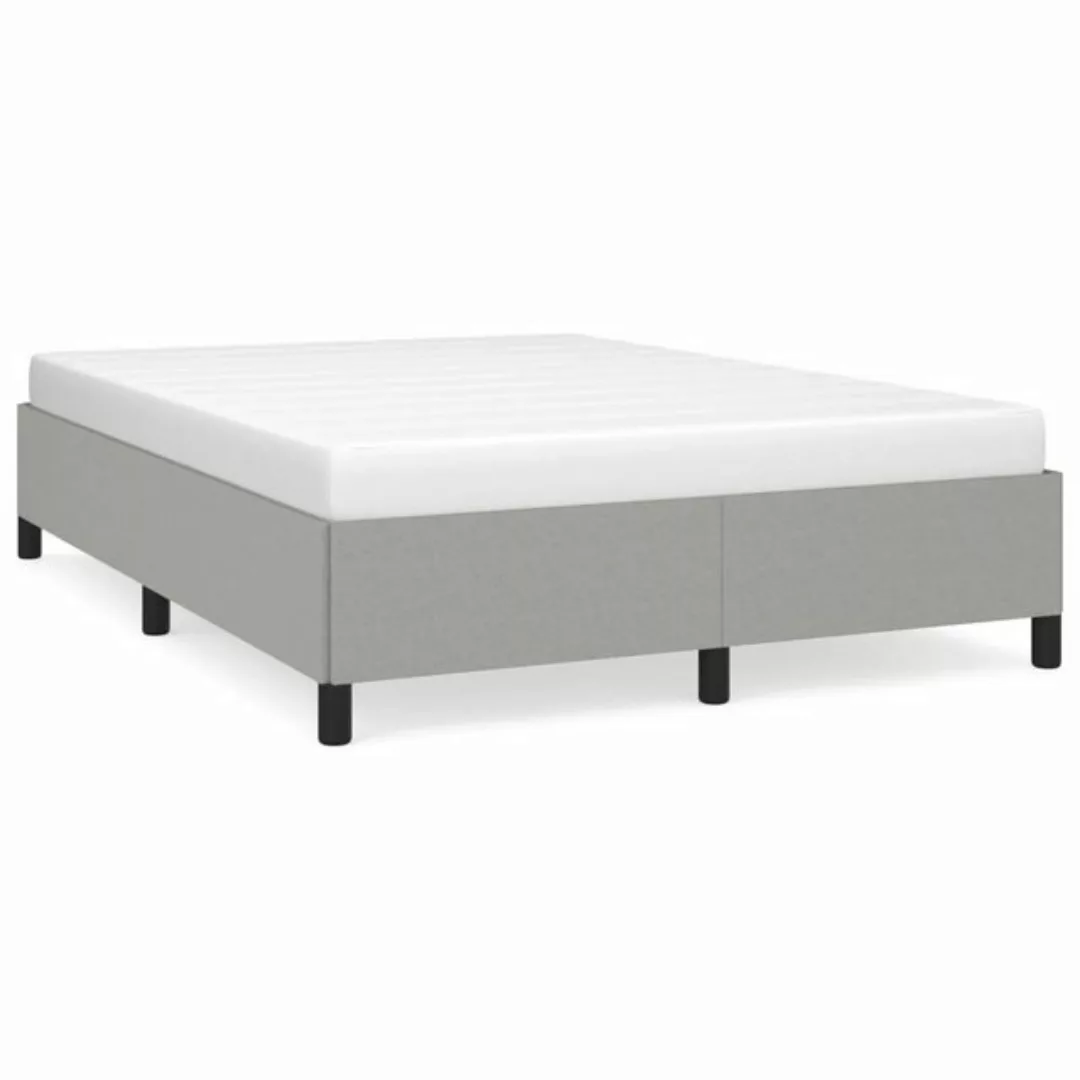 furnicato Bett Bettgestell Hellgrau 140x200 cm Stoff günstig online kaufen