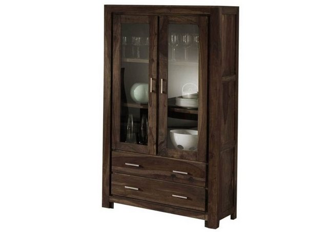 Massivmoebel24 Standvitrine (Vitrine Akazie 110x45x155 honig  lackiert OXFO günstig online kaufen