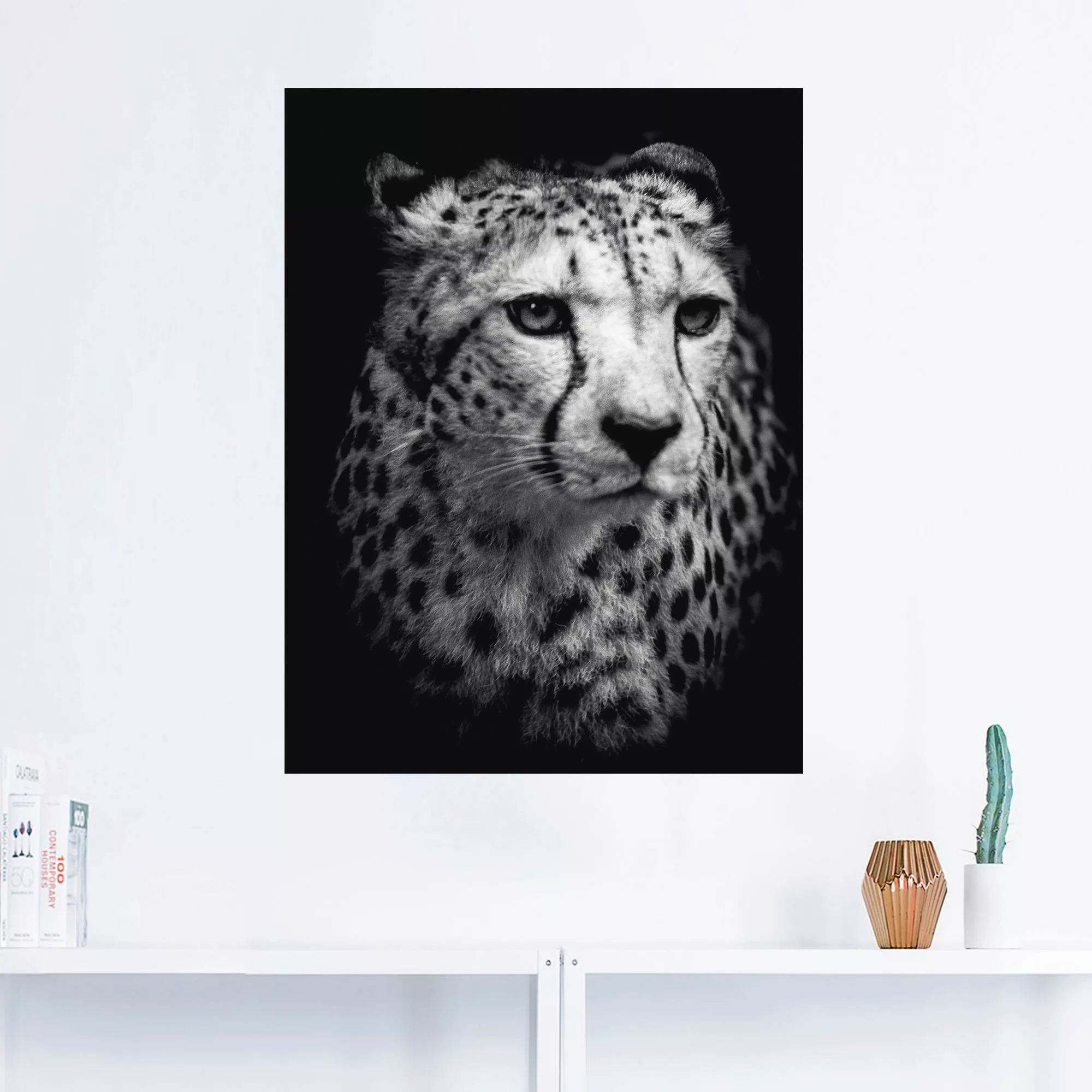 Artland Wandbild "Der Gepard", Wildtiere, (1 St.), als Alubild, Outdoorbild günstig online kaufen