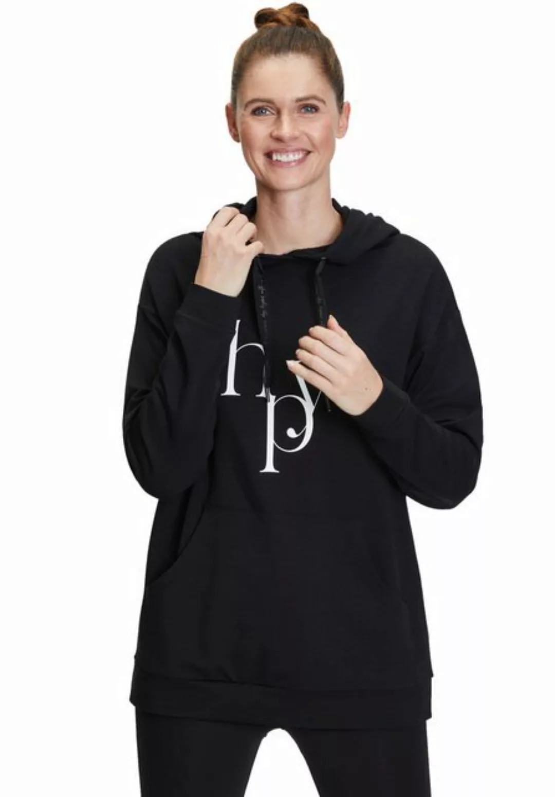 Betty Barclay Sweatshirt Betty Barclay Sweatpullover mit Kapuze Druck günstig online kaufen