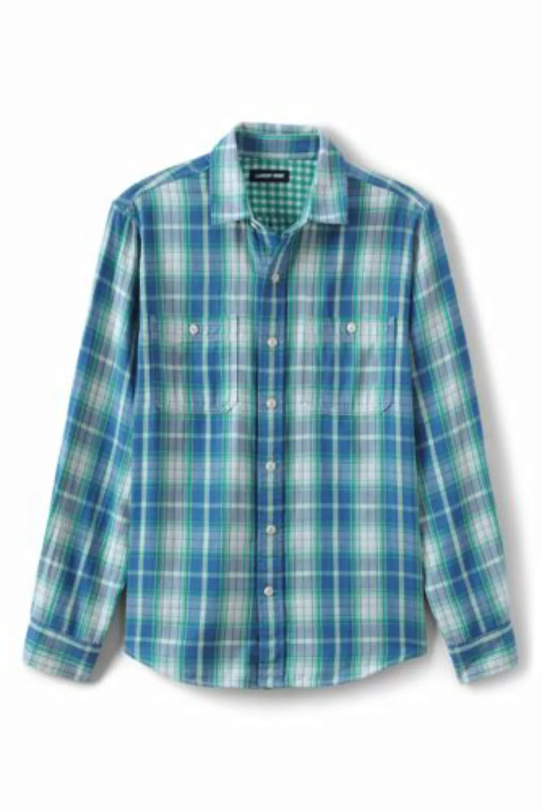 Karo-Workerhemd, Classic Fit, Herren, Größe: S Normal, Grün, Baumwolle, by günstig online kaufen
