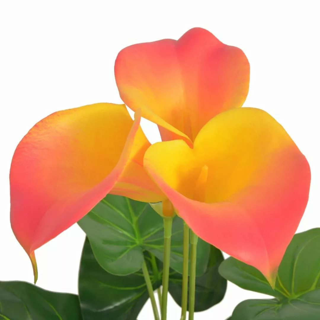 Künstliche Calla-lilie Mit Topf 45 Cm Rot Und Gelb günstig online kaufen