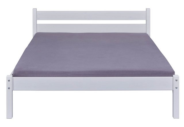 Inter Link Massivholzbett Vilmo 140x190 weiss, Massivholzbett günstig online kaufen