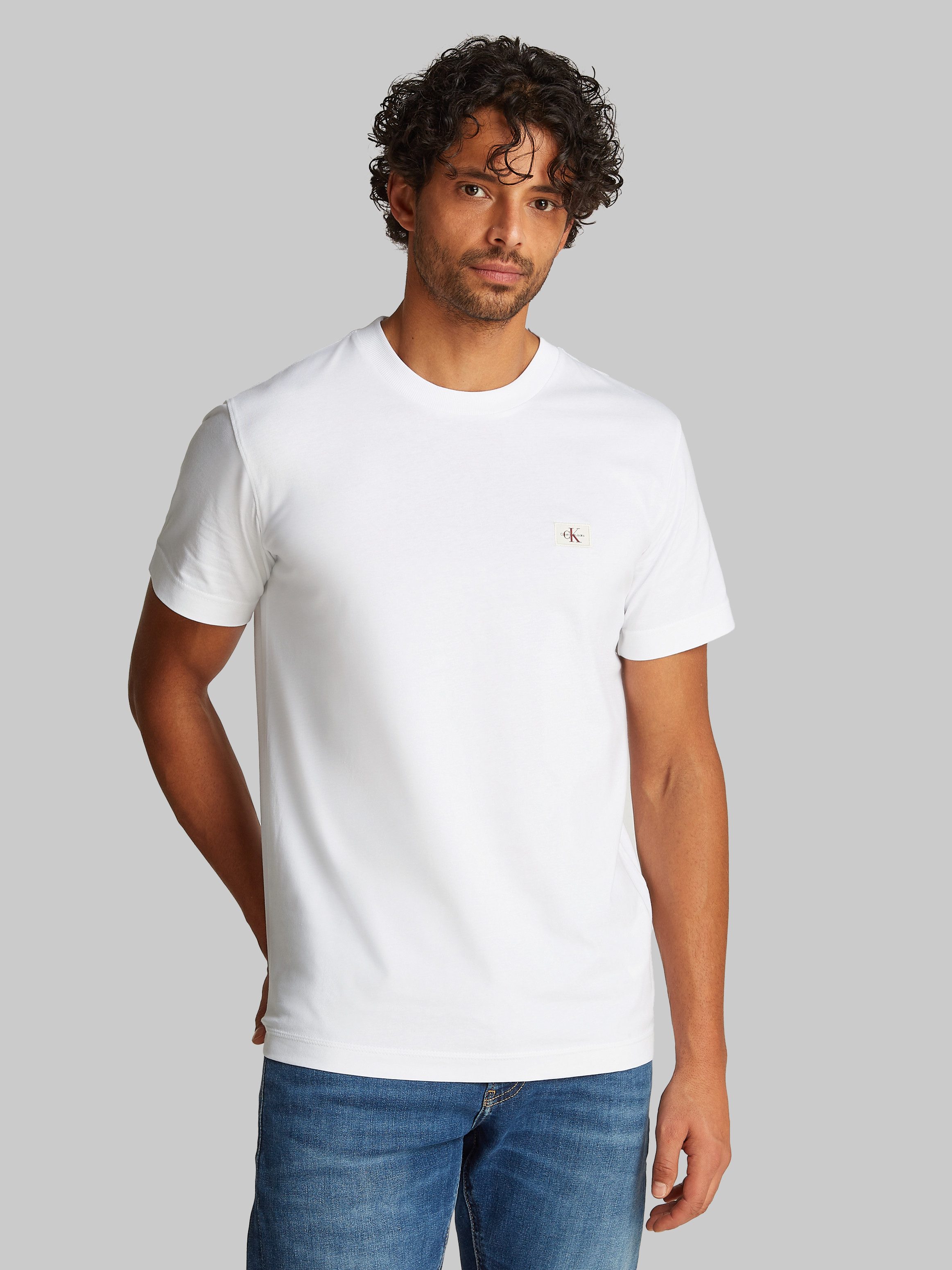 Calvin Klein Jeans Rundhalsshirt WOVEN LABEL günstig online kaufen