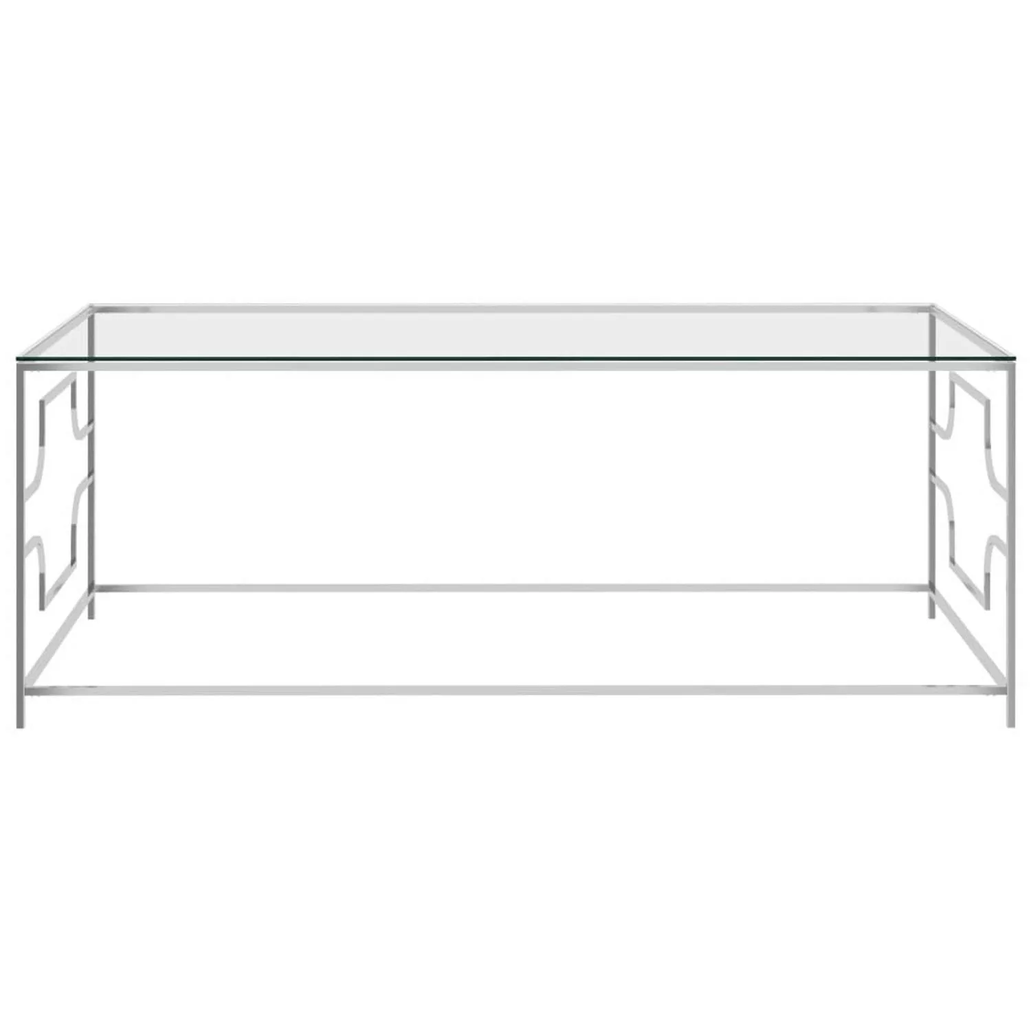 Couchtisch Silbern 120x60x45 Cm Edelstahl Und Glas günstig online kaufen