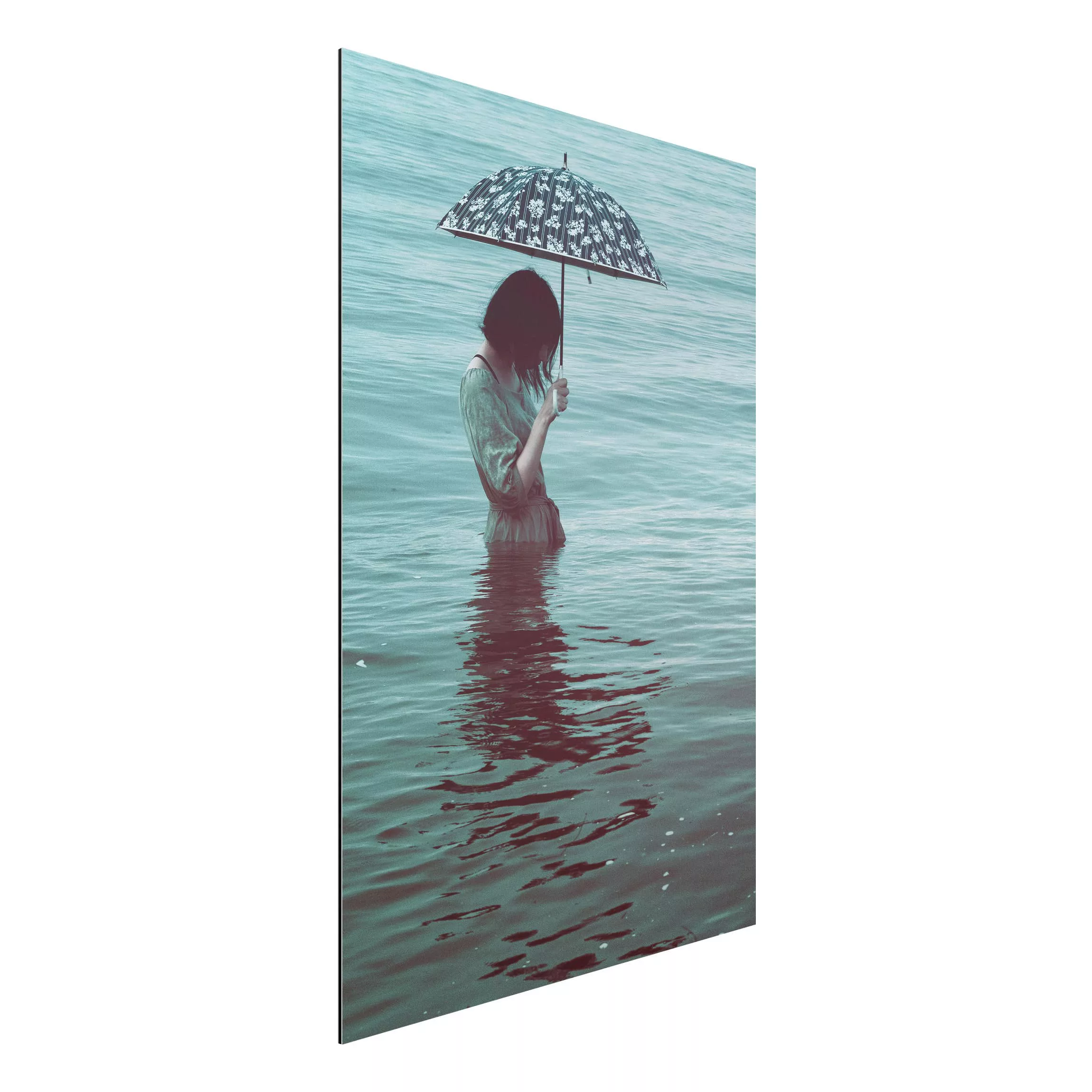 Alu-Dibond Bild Portrait - Hochformat 2:3 Spaziergang im Wasser günstig online kaufen