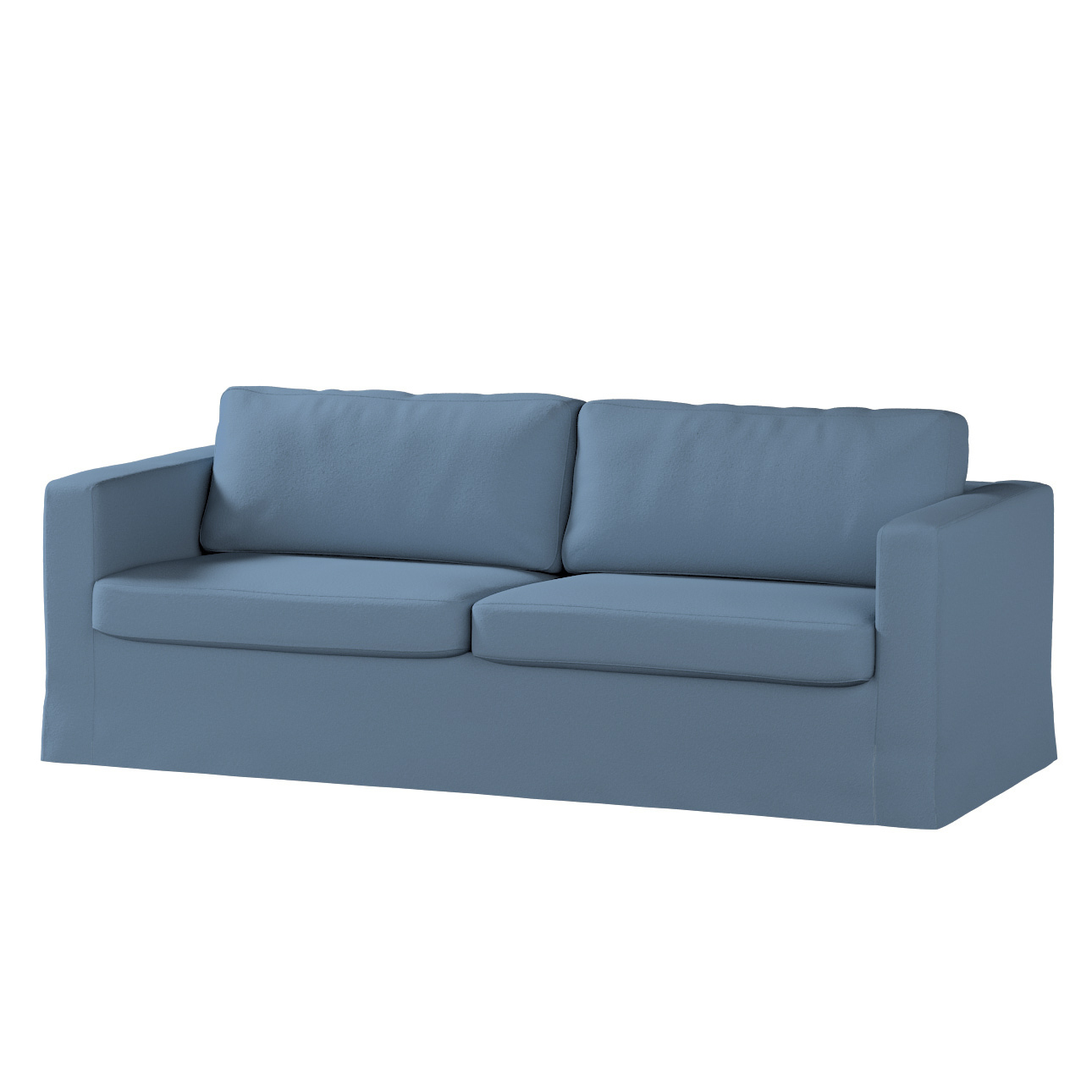 Bezug für Karlstad 3-Sitzer Sofa nicht ausklappbar, lang, blau, Bezug für S günstig online kaufen