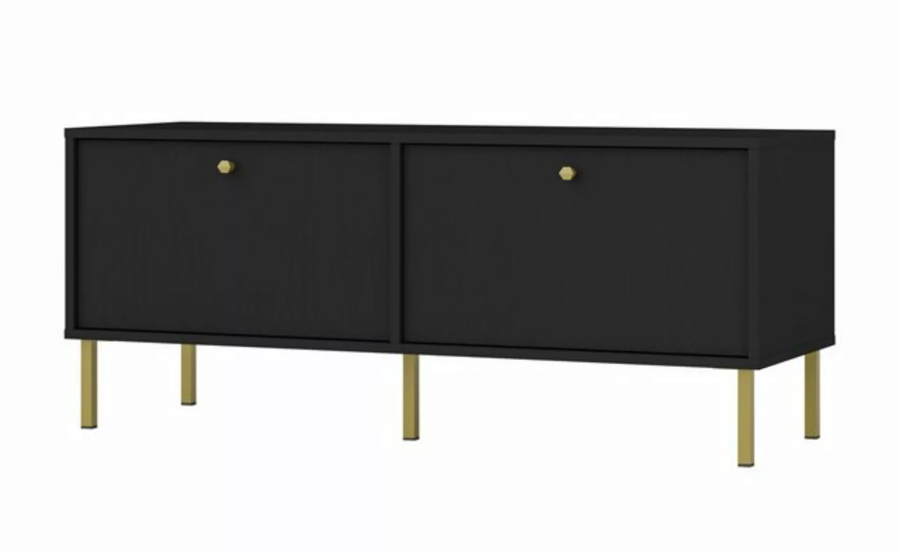 Furnix TV-Schrank Tonkin Sideboard mit zwei Türen - Metallbeine und Griffe günstig online kaufen