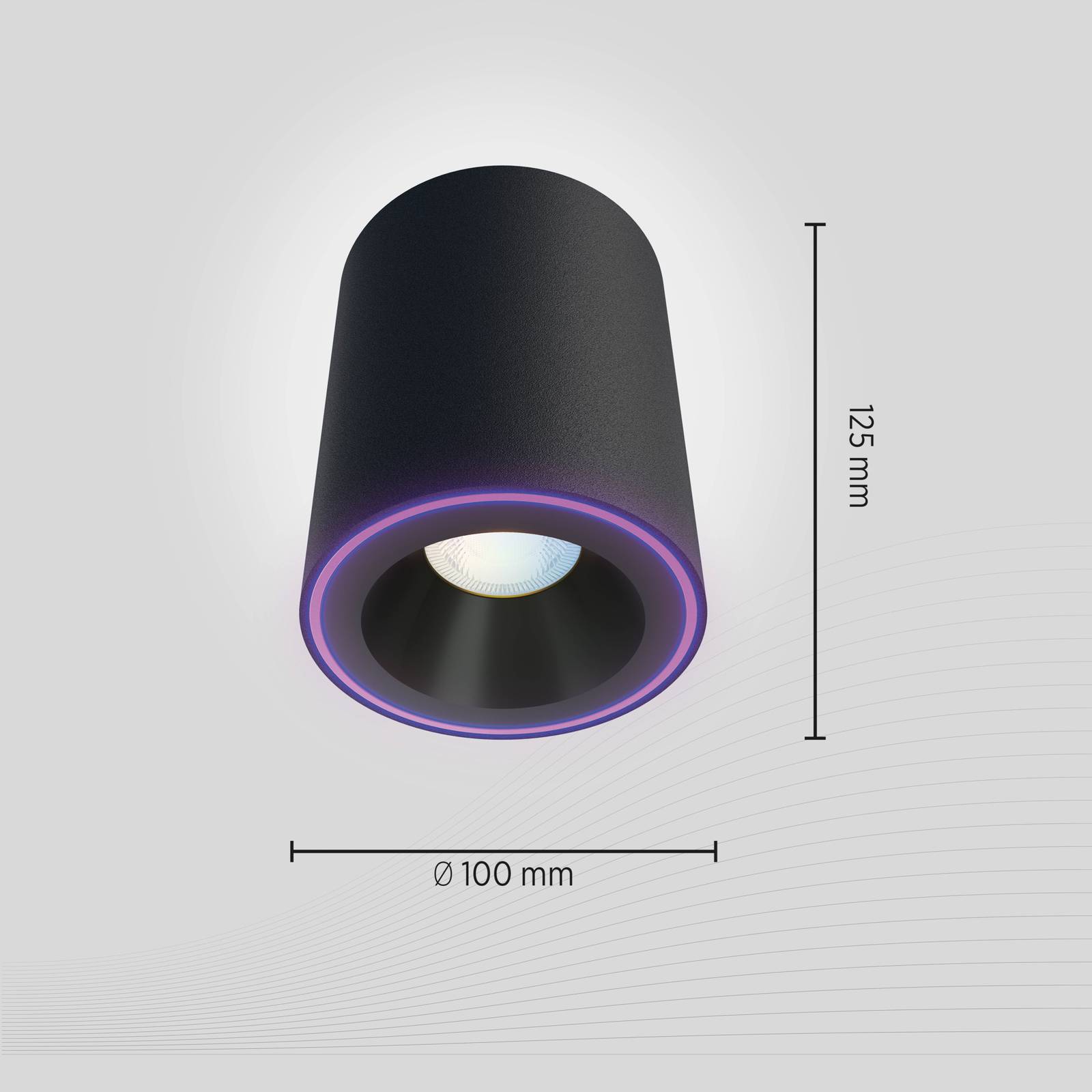 Calex Smart Halo Spot LED-Deckenstrahler, schwarz günstig online kaufen