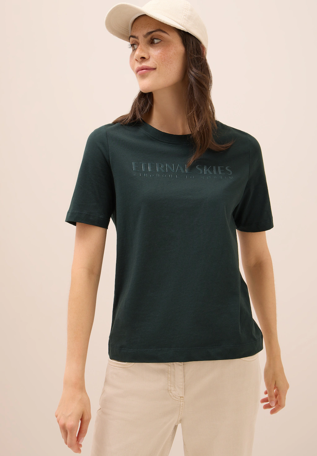 Cecil T-Shirt, mit Wording Artwork günstig online kaufen
