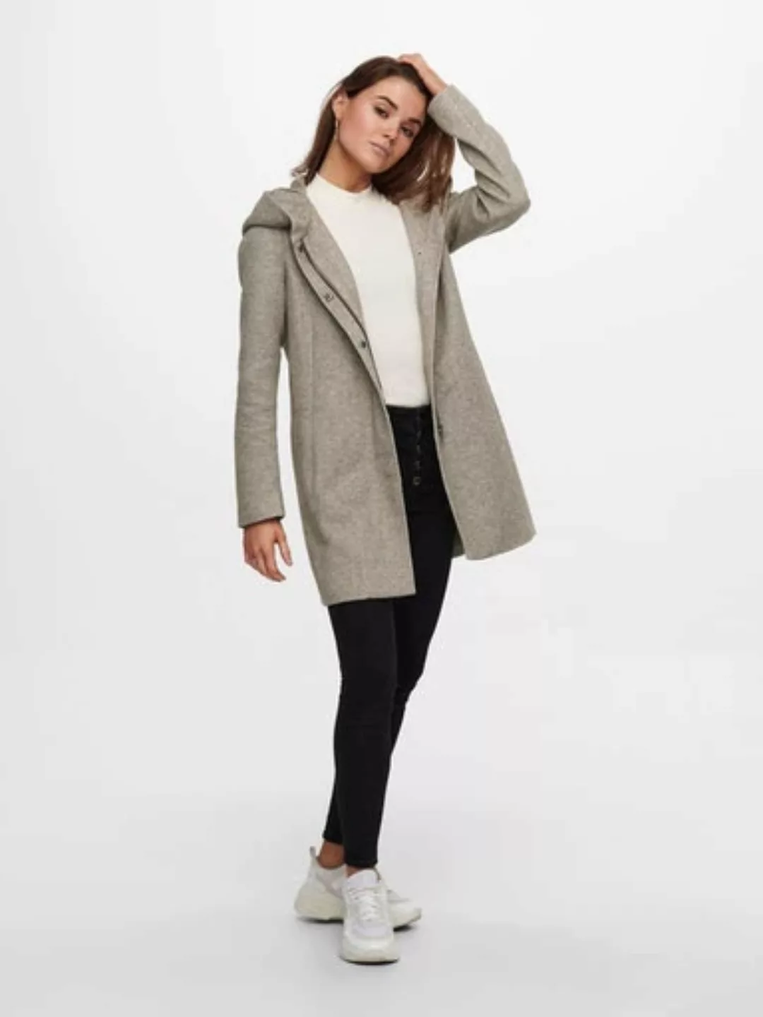 ONLY Langjacke "ONLSEDONA LIGHT COAT OTW NOOS", mit Kapuze, in melierter Op günstig online kaufen