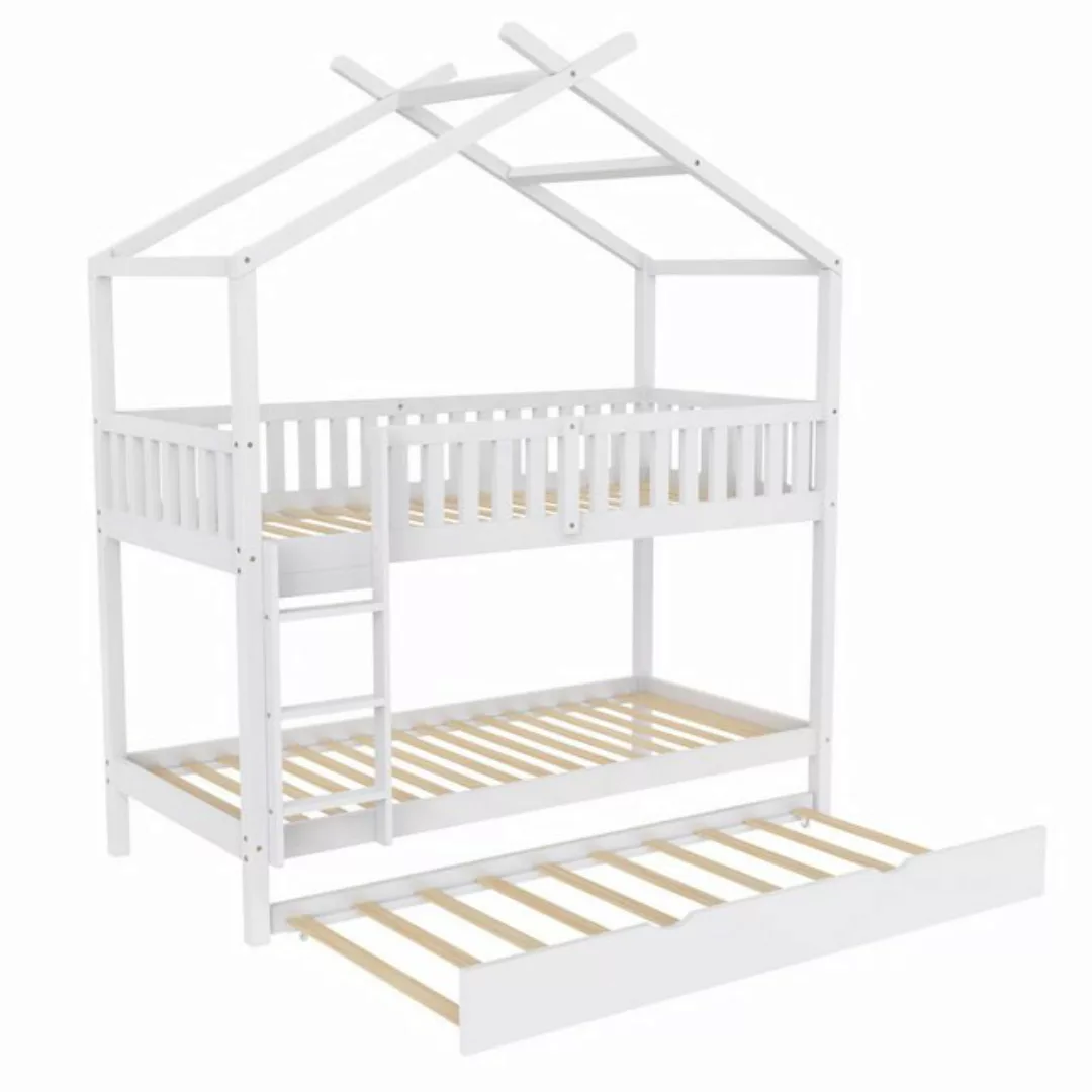 KoDise Kinderbett Jugendbett Hausbett, Ausziehbett, drei Betten (90x200cm W günstig online kaufen