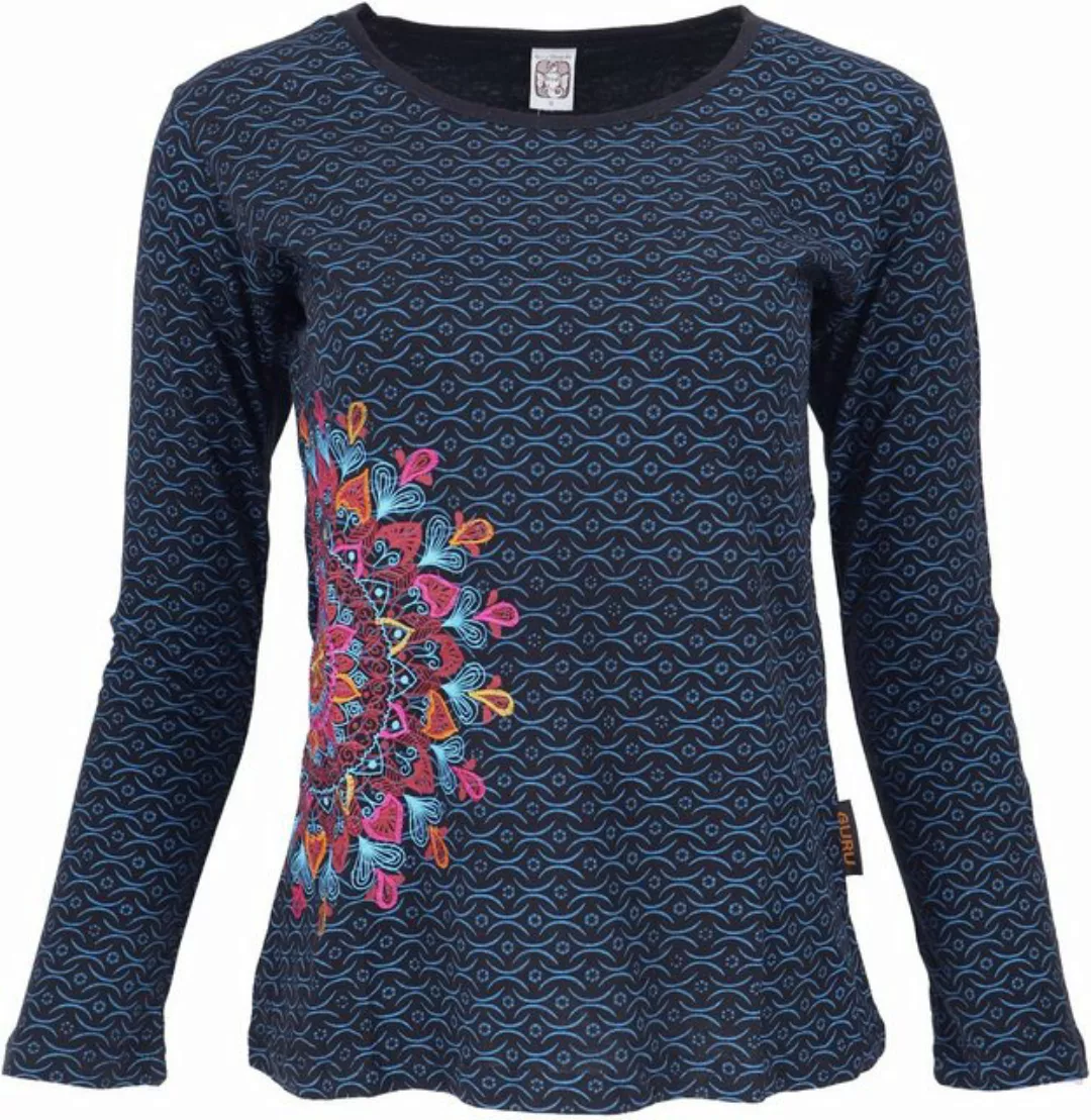 Guru-Shop Longsleeve Besticktes Langarmshirt Boho chic Retro -.. alternativ günstig online kaufen