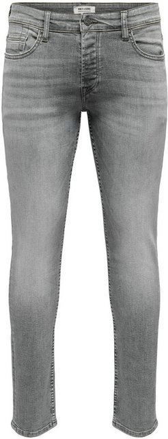 Only & Sons Herren Jeans ONSLOOM SLIM GREY 3227 - Slim Fit - Grau - Grey De günstig online kaufen