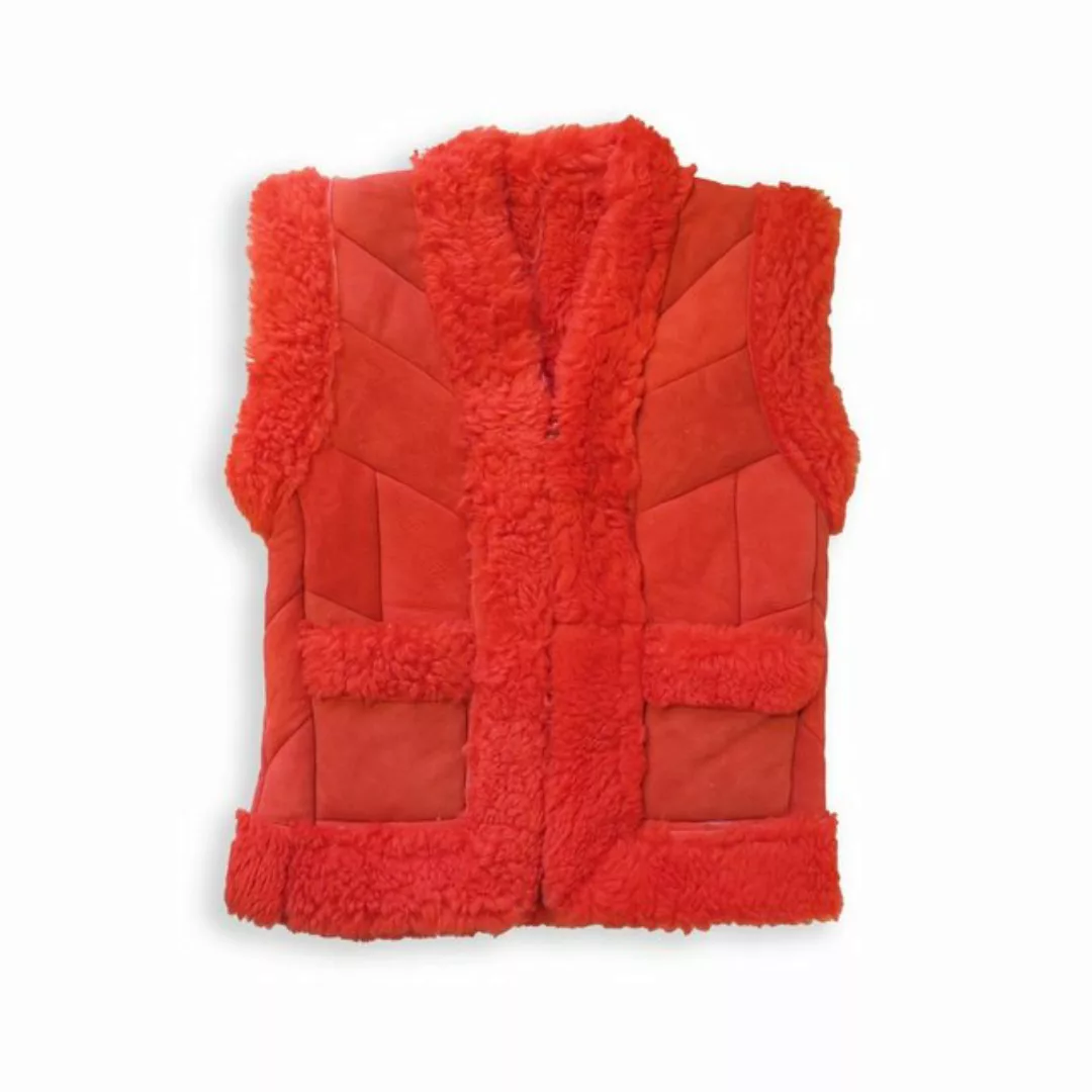 Sonia Originelli Fellweste Damenweste Naturfell Leder Lammfell Patchwork Ha günstig online kaufen