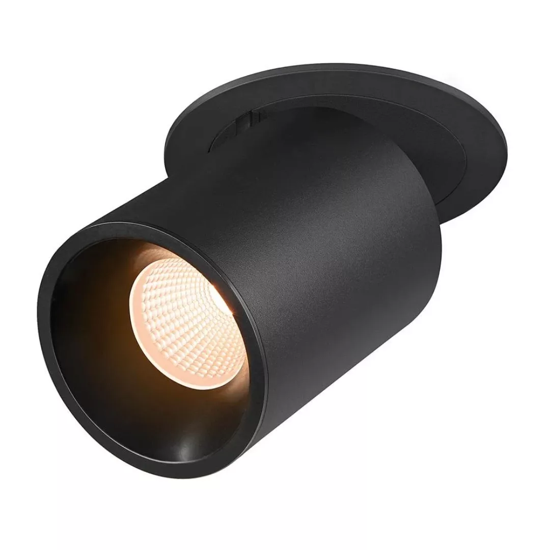 LED Deckeneinbauspot Numinos Projector L in Schwarz 25,4W 2150lm 2700K 55° günstig online kaufen