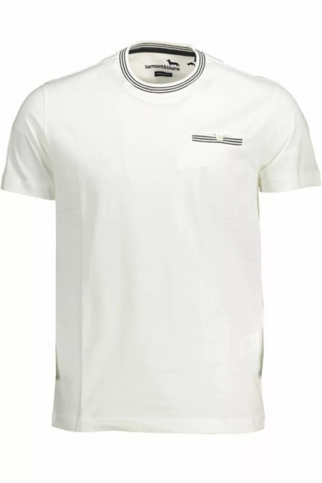 Harmont & Blaine T-Shirt Weißes Herren T-Shirt Regular Fit mit Tasche & günstig online kaufen