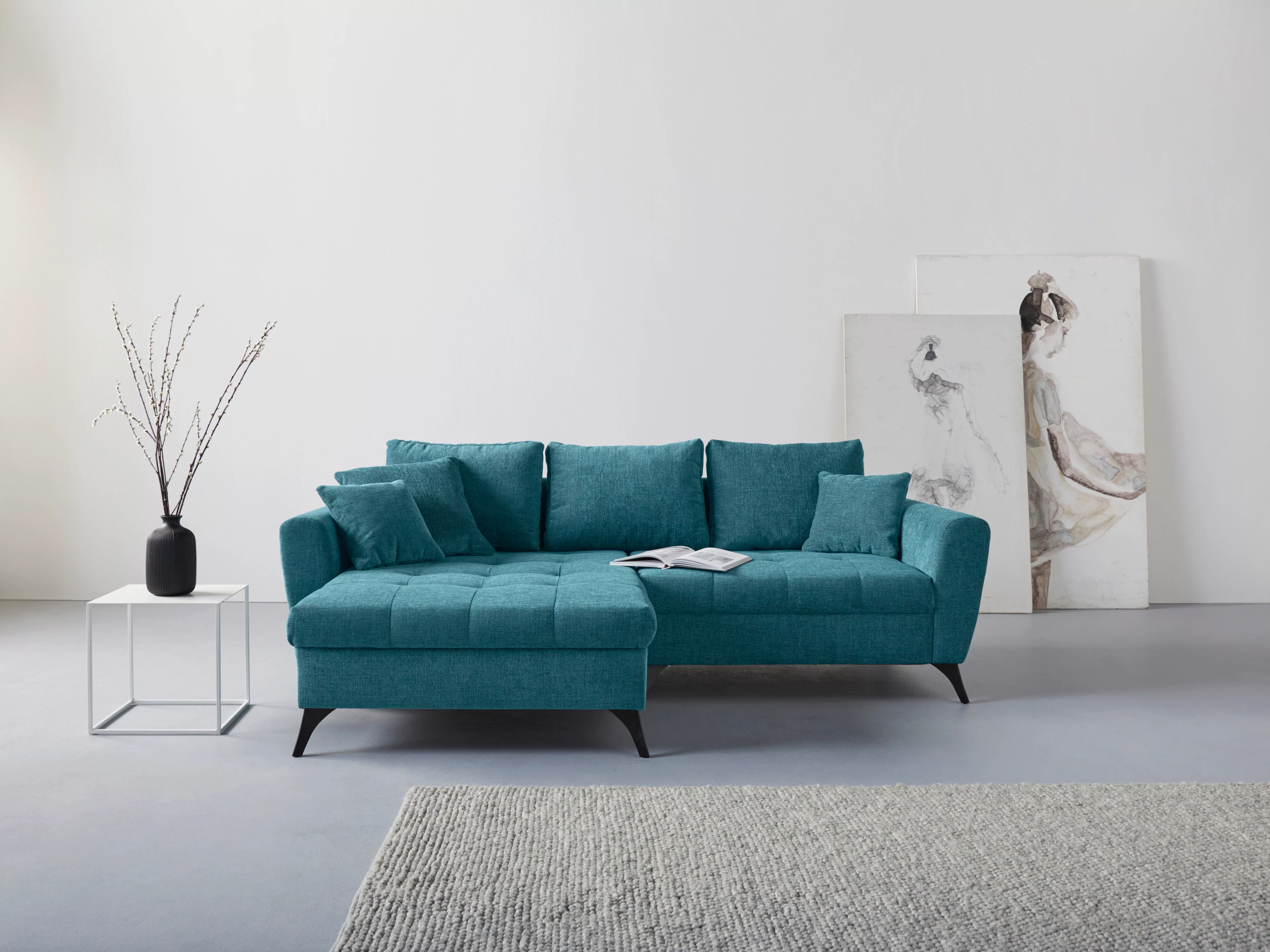 INOSIGN Ecksofa "Lörby L-Form", Belastbarkeit bis 140kg pro Sitzplatz, auch günstig online kaufen