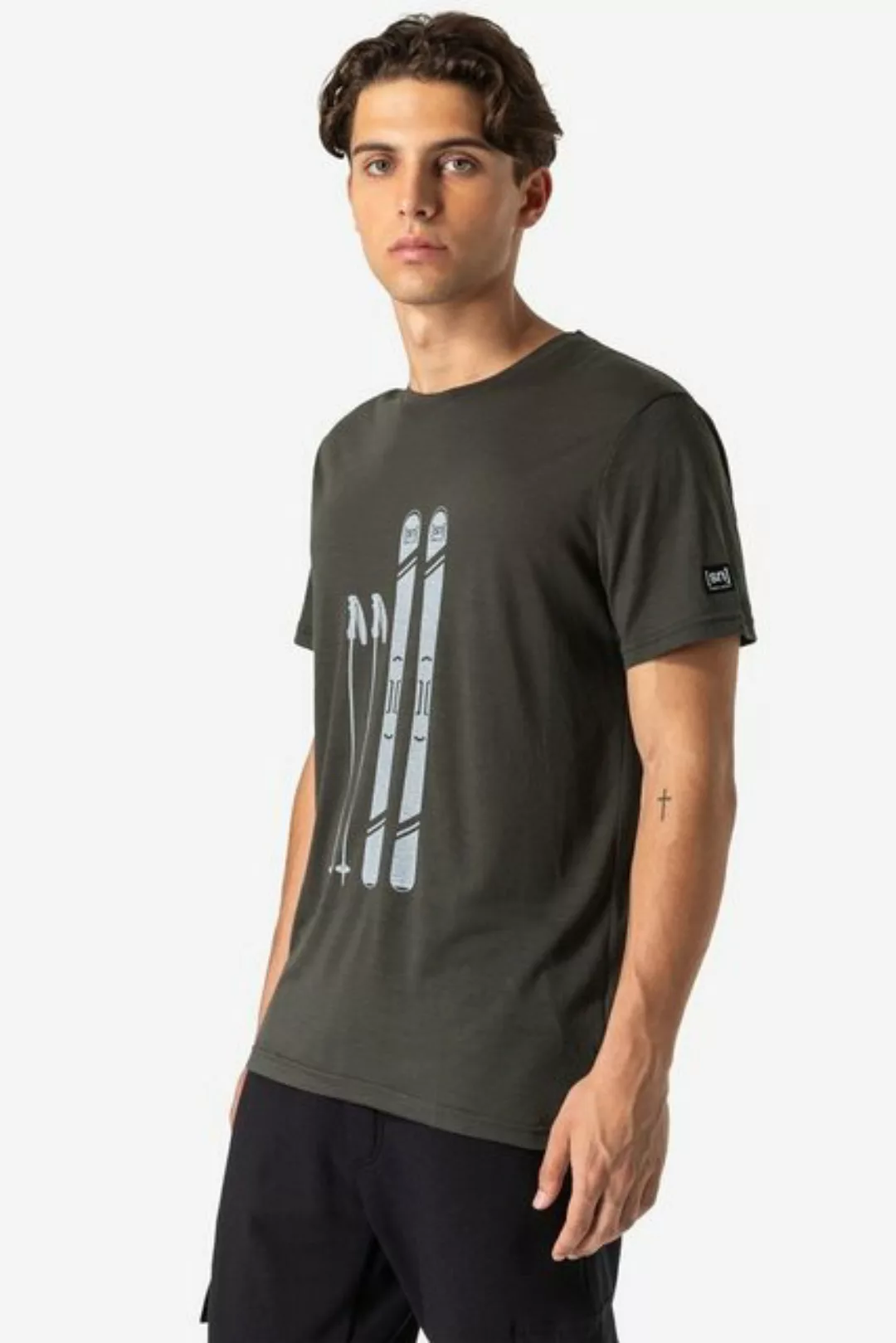 SUPER.NATURAL Print-Shirt Merino T-Shirt M SKIING GEAR TEE feinster Merino- günstig online kaufen