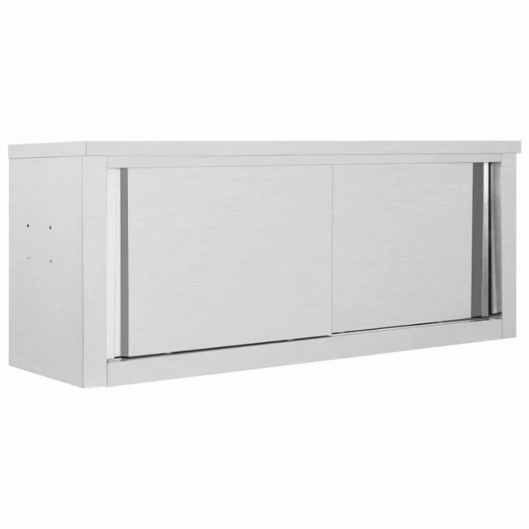 vidaXL Hängeschrank Wandhängeschrank mit Schiebetüren 1204050 cm Edelstahl günstig online kaufen