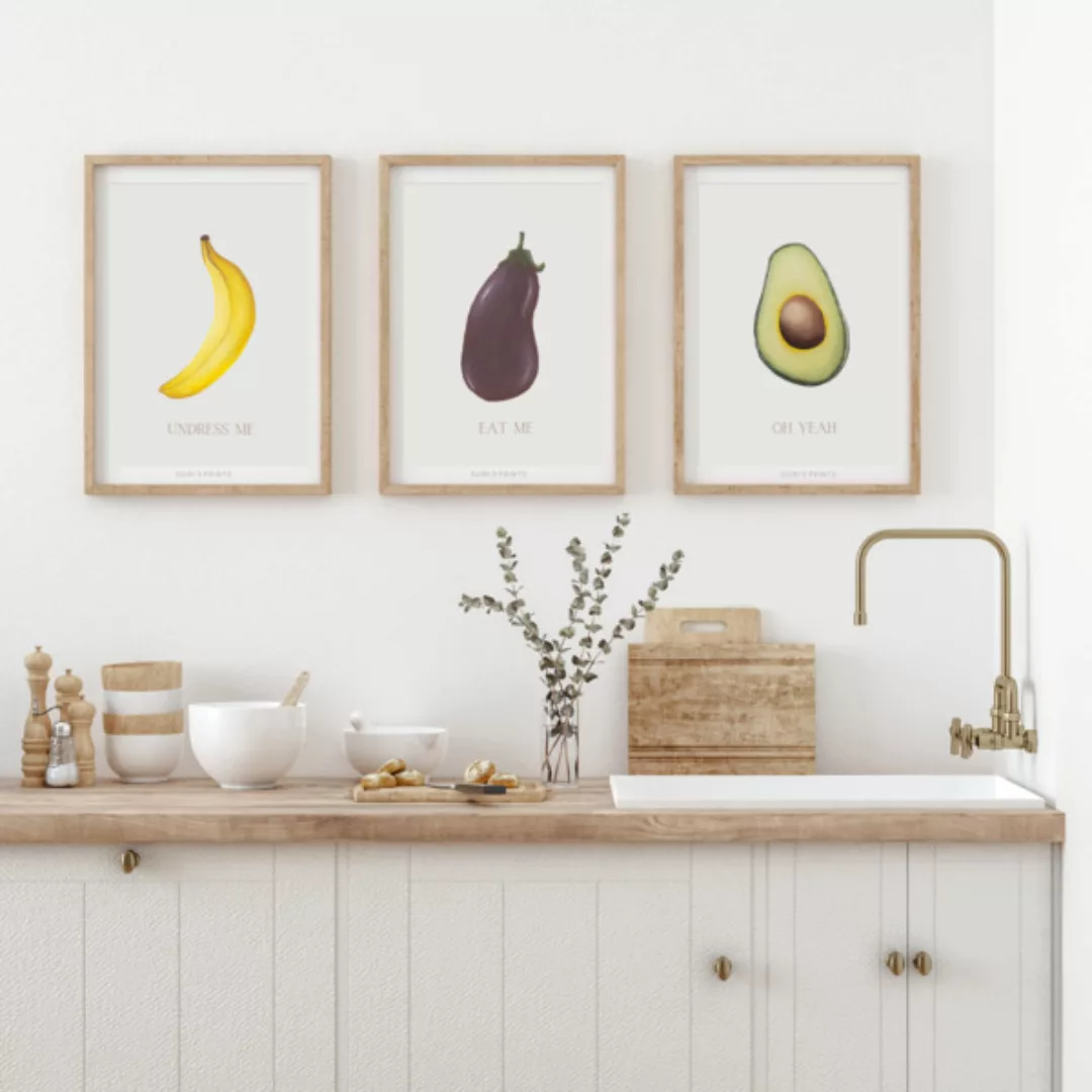 Poster Din A3 - 3er Wandbilder Für Die Küche In Skandinavische Still günstig online kaufen