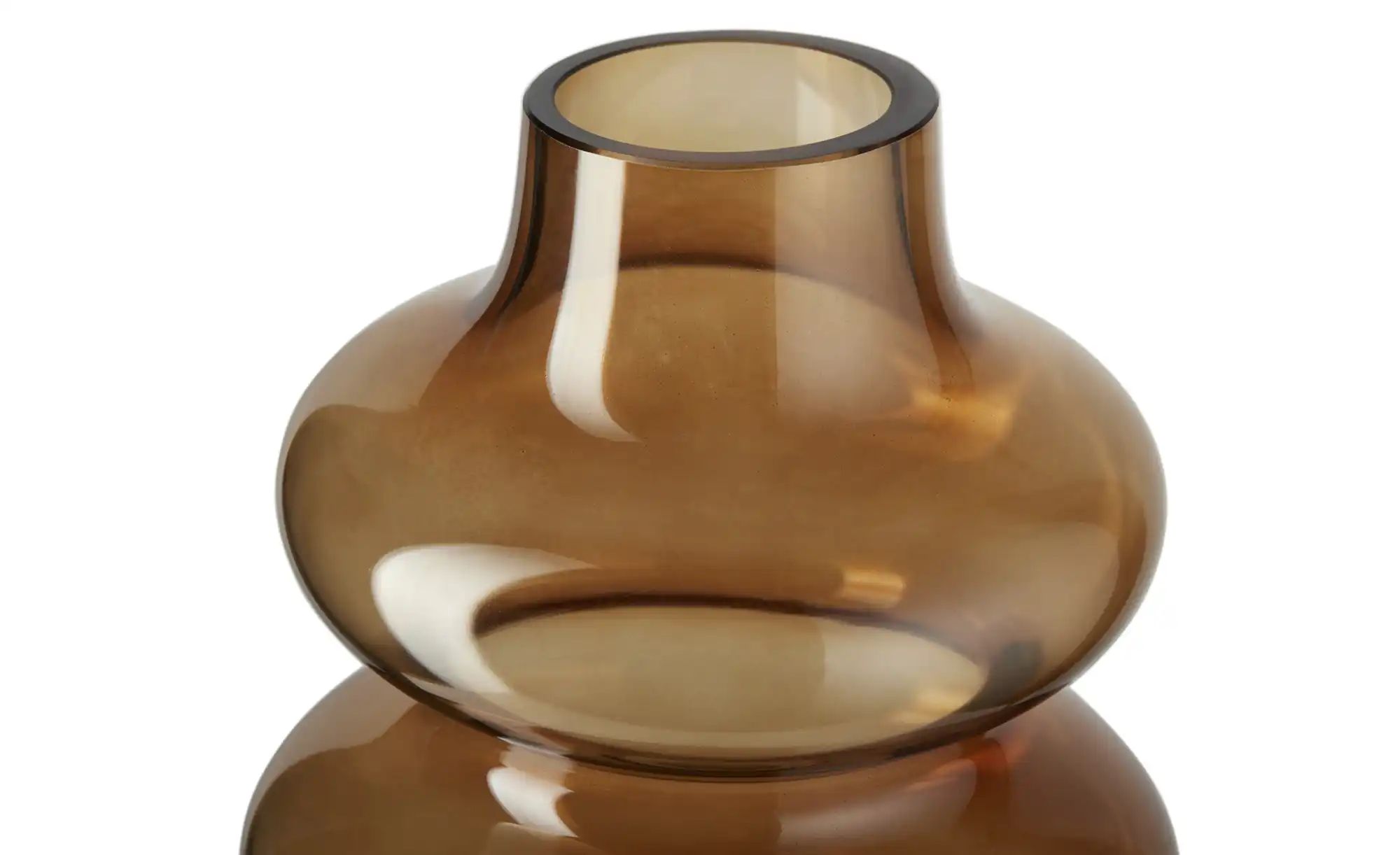 HOME STORY Vase ¦ braun ¦ Glas  ¦ Maße (cm): H: 25  Ø: 15.5 Accessoires > V günstig online kaufen