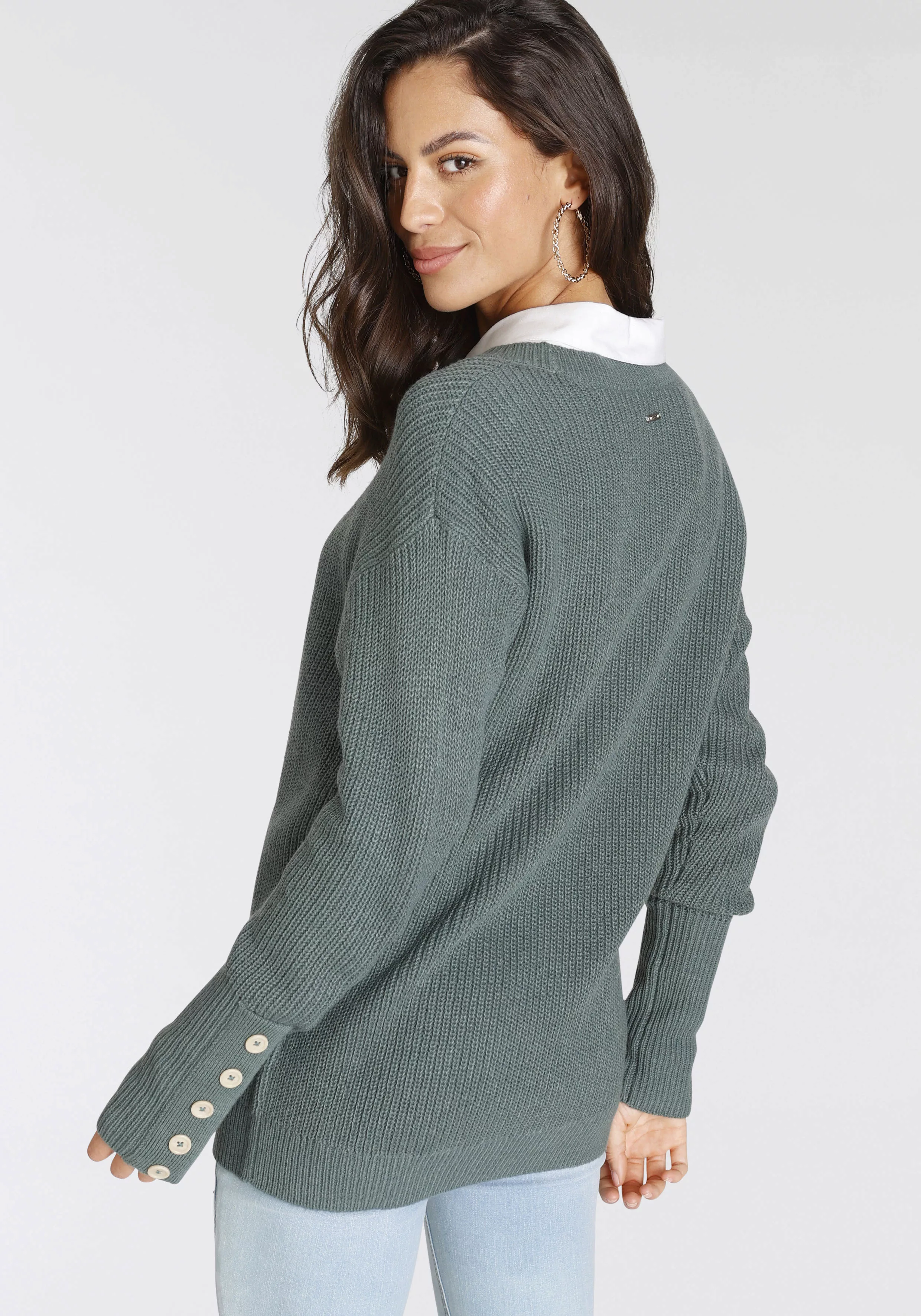 Laura Scott Strickpullover, mit Zierknöpfen günstig online kaufen