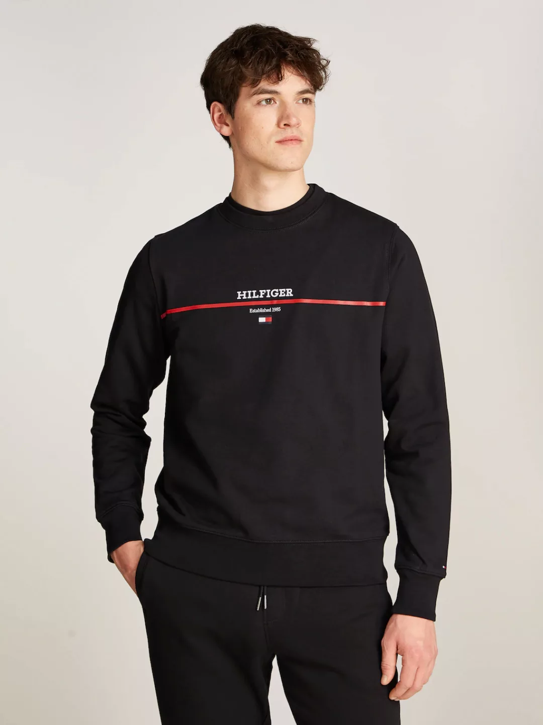 Tommy Hilfiger Sweatshirt HILFIGER STRIPE TERRY SWEATSHIRT günstig online kaufen
