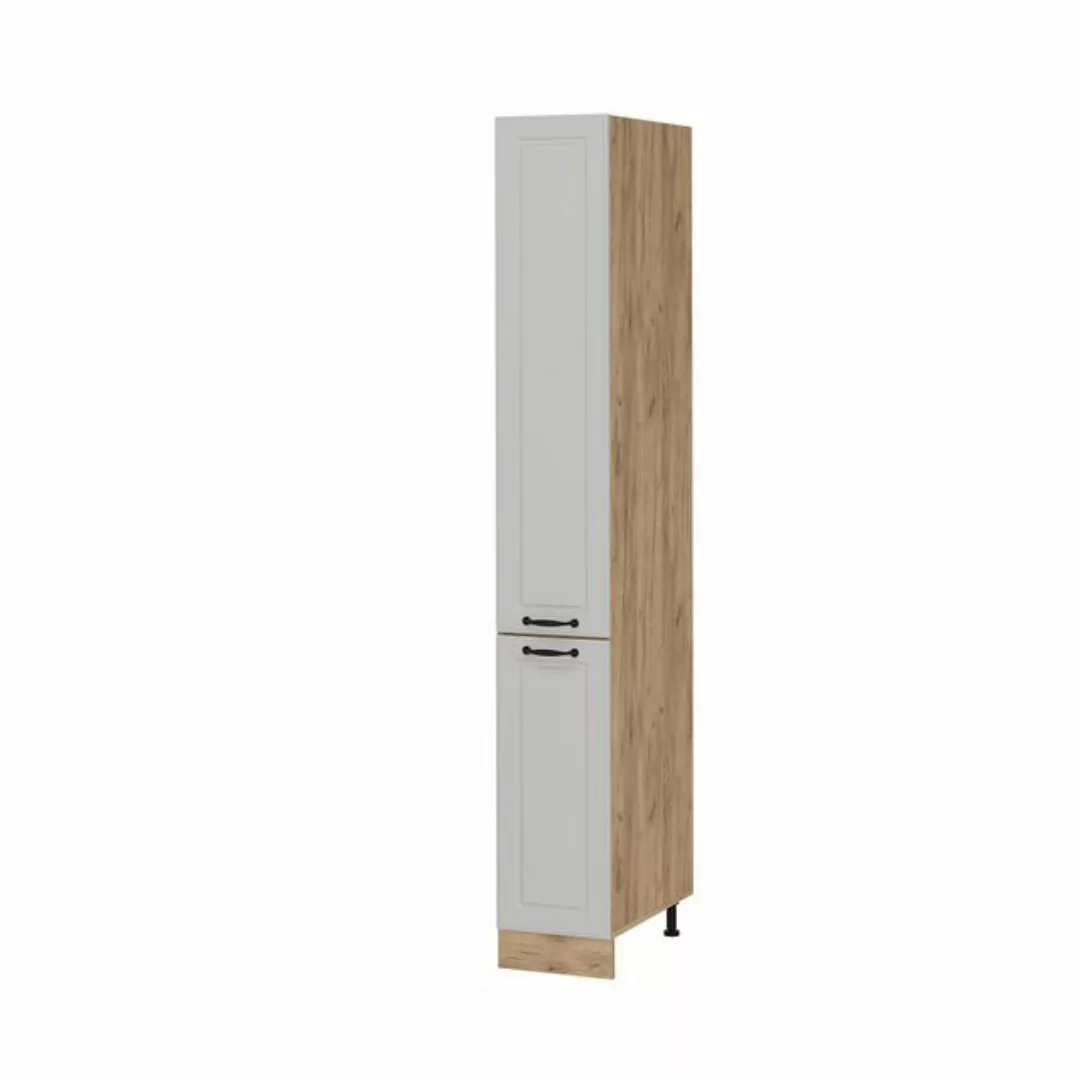 Vicco Hochschrank R-Line, Weiß Landhaus/Goldkraft Eiche, 30 cm günstig online kaufen