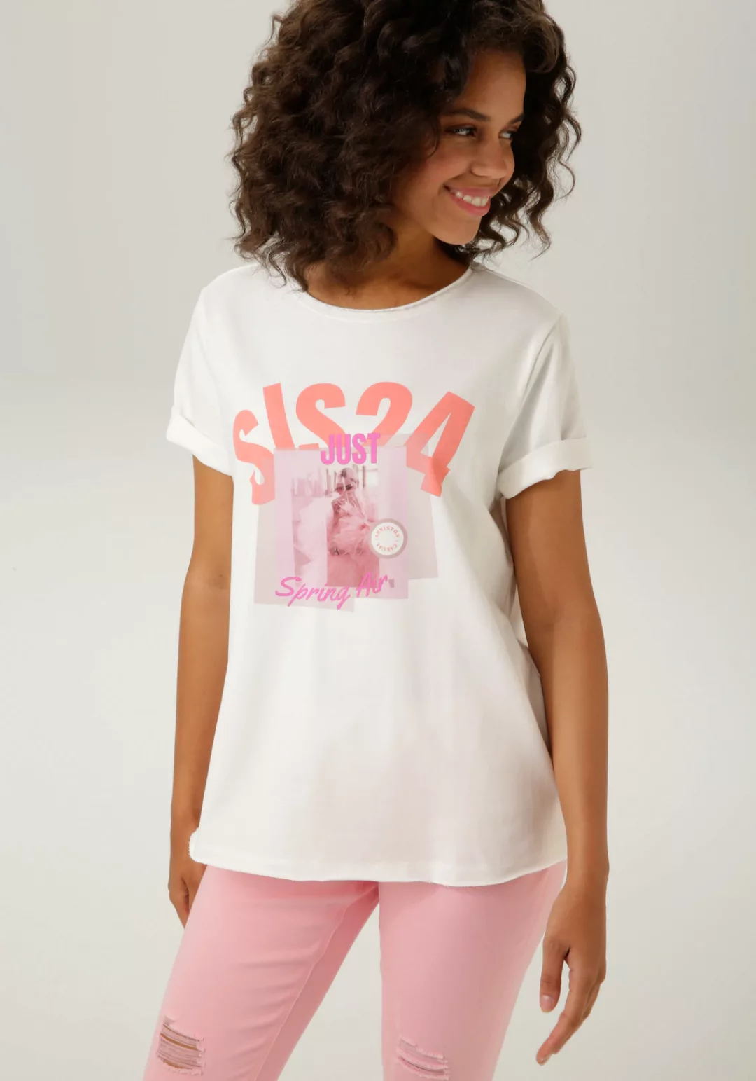 Aniston CASUAL T-Shirt, mit interessantem Frontdruck günstig online kaufen