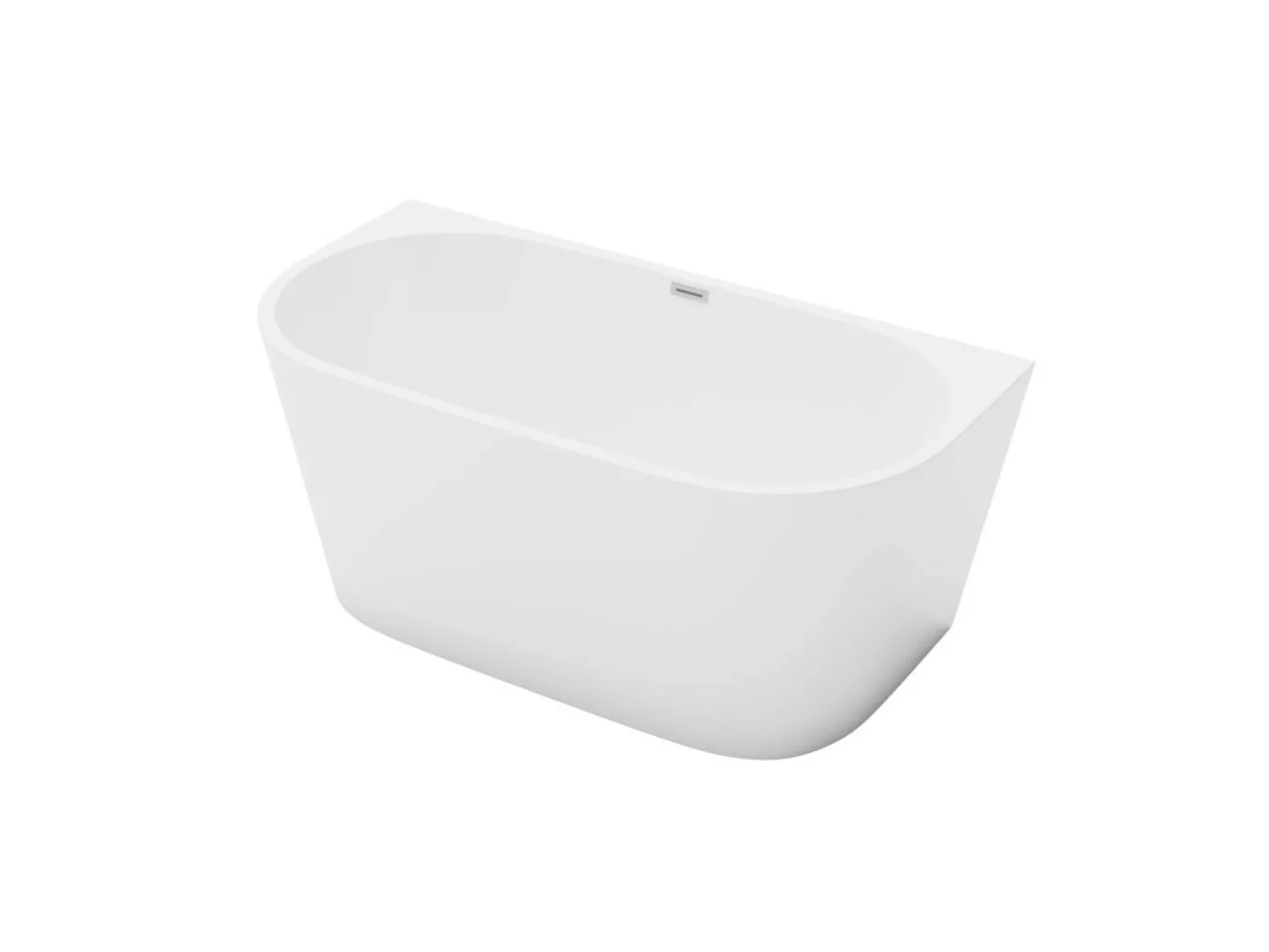 Freistehende Badewanne - 175L - 130 x 71,5 x 58 cm - Acryl - Weiß - DIVINA günstig online kaufen