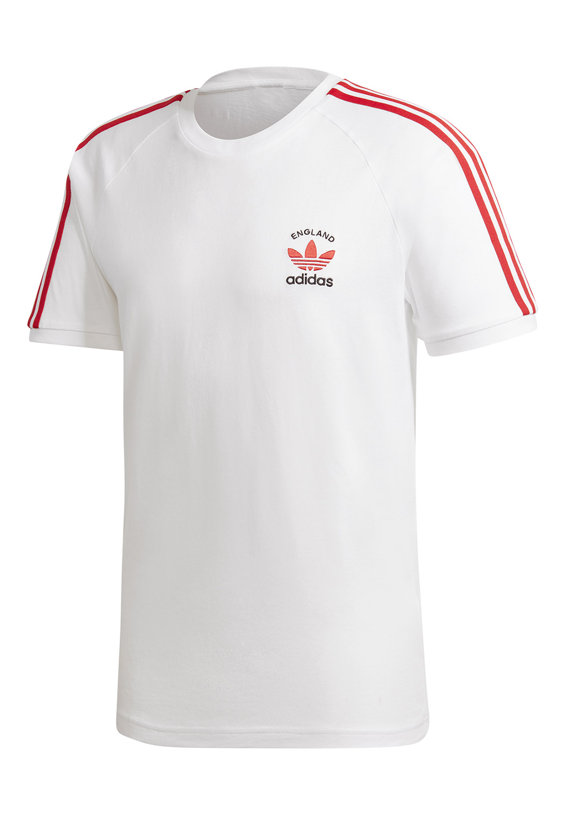 Adidas Originals 3 Stripes Kurzarm T-shirt XL White / Scarlet günstig online kaufen