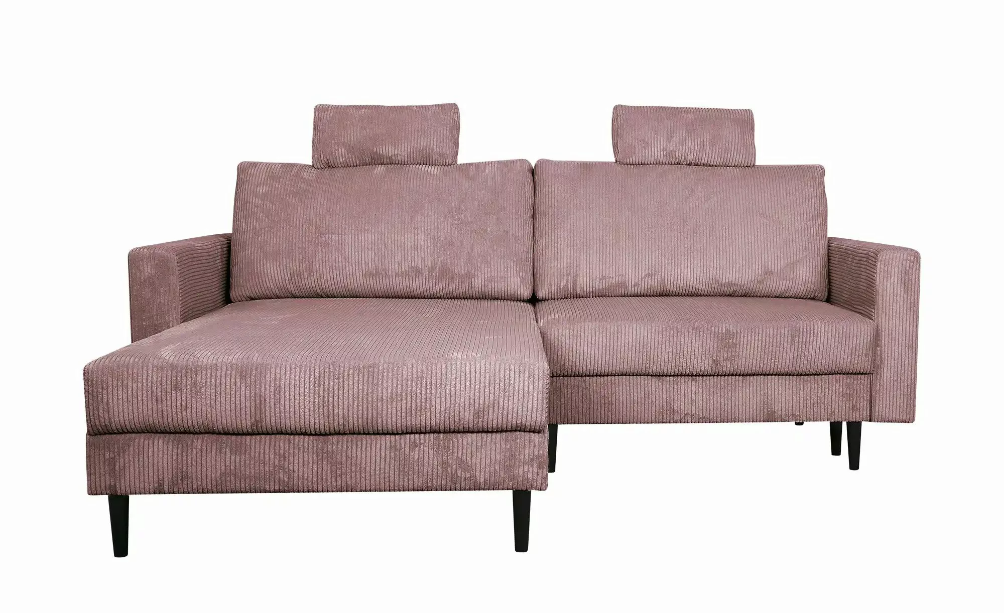 uno Ecksofa trendiger Cordstoff Livorno ¦ rosa/pink ¦ Maße (cm): B: 221 H: günstig online kaufen