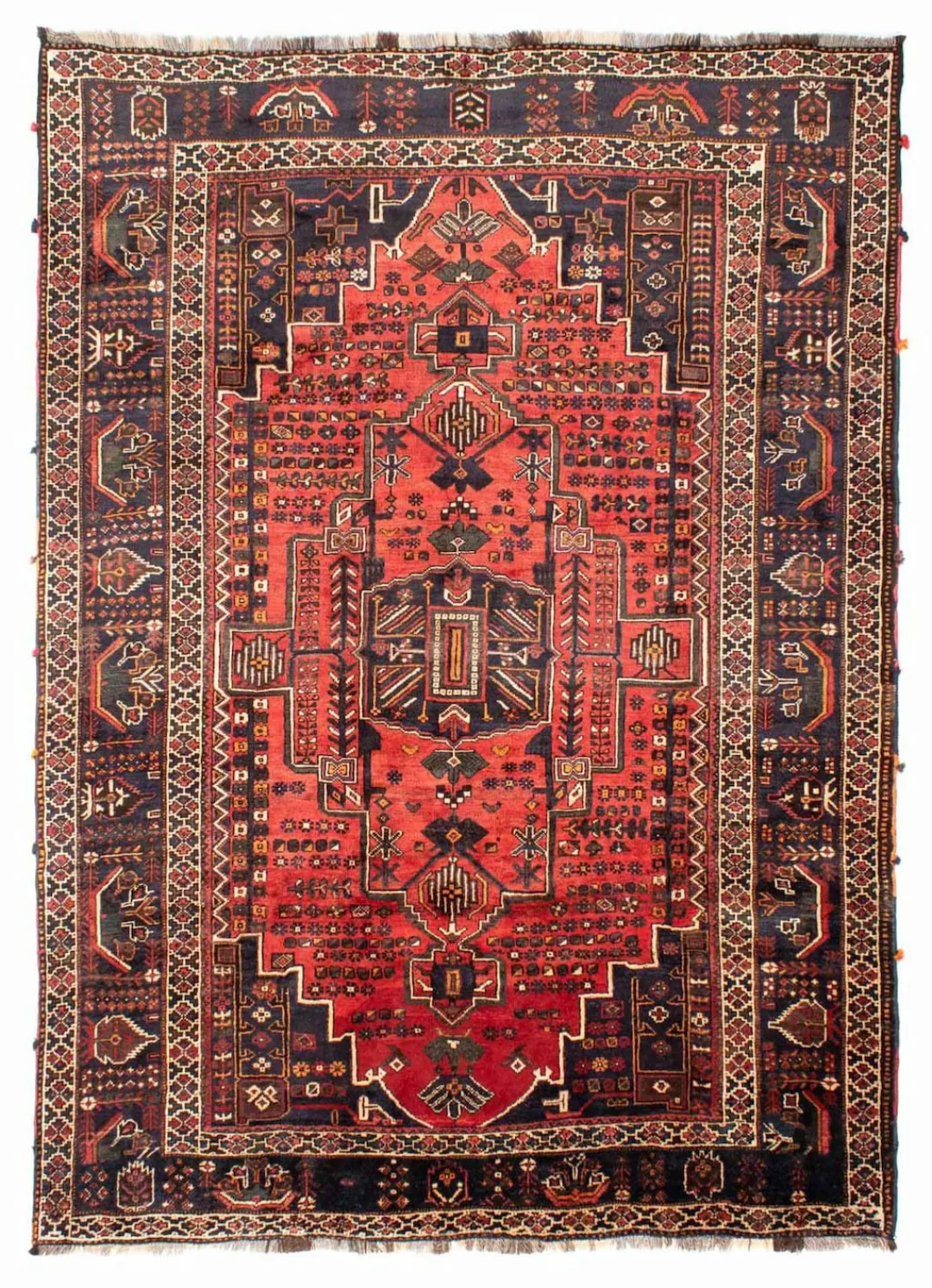 morgenland Wollteppich »Shiraz Medaillon Rosso 300 x 220 cm«, rechteckig, U günstig online kaufen