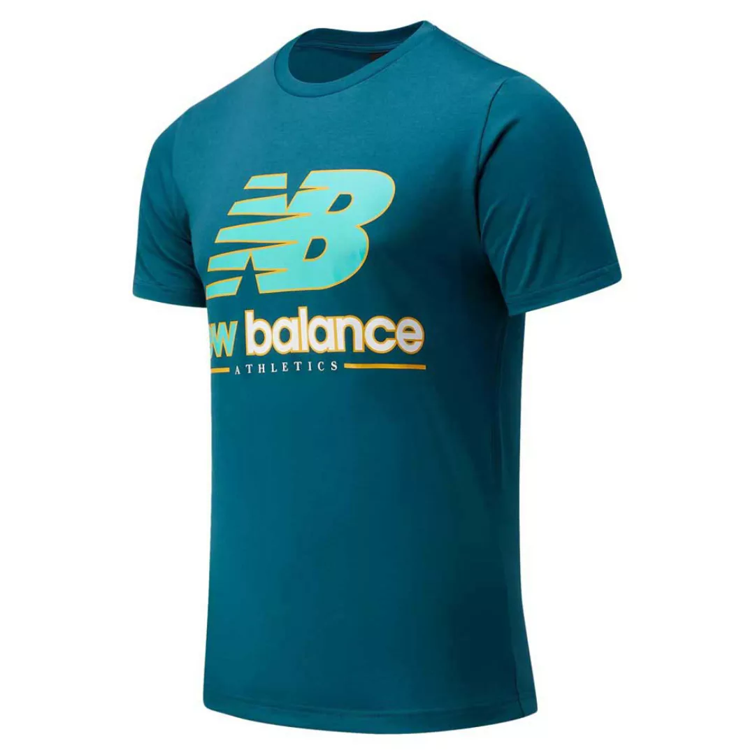 New Balance Higher Learning Logo Kurzarm T-shirt S Mountain Teal günstig online kaufen