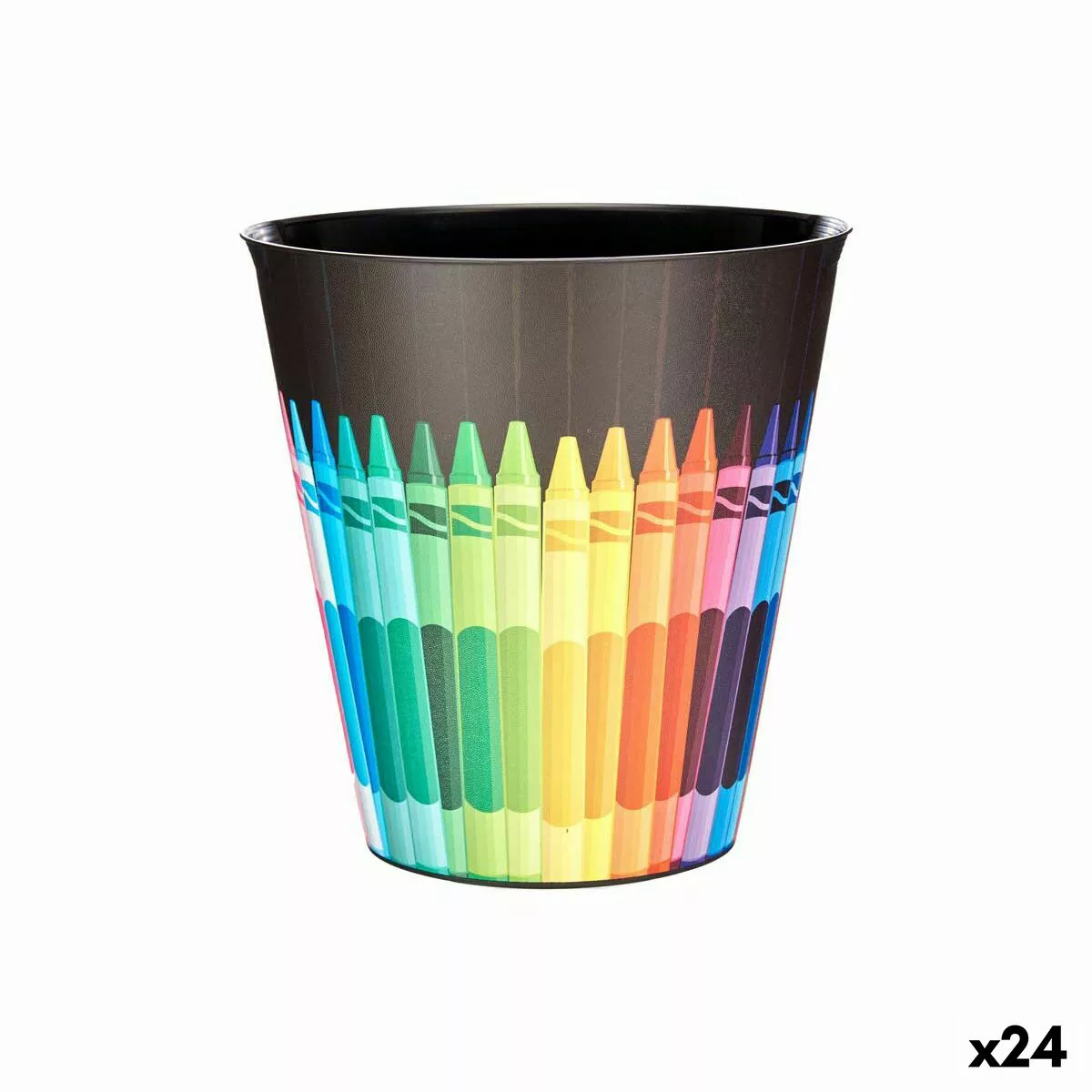 Papierkorb Bunt Bleistifte Kunststoff (10 L) (24 Stück) günstig online kaufen