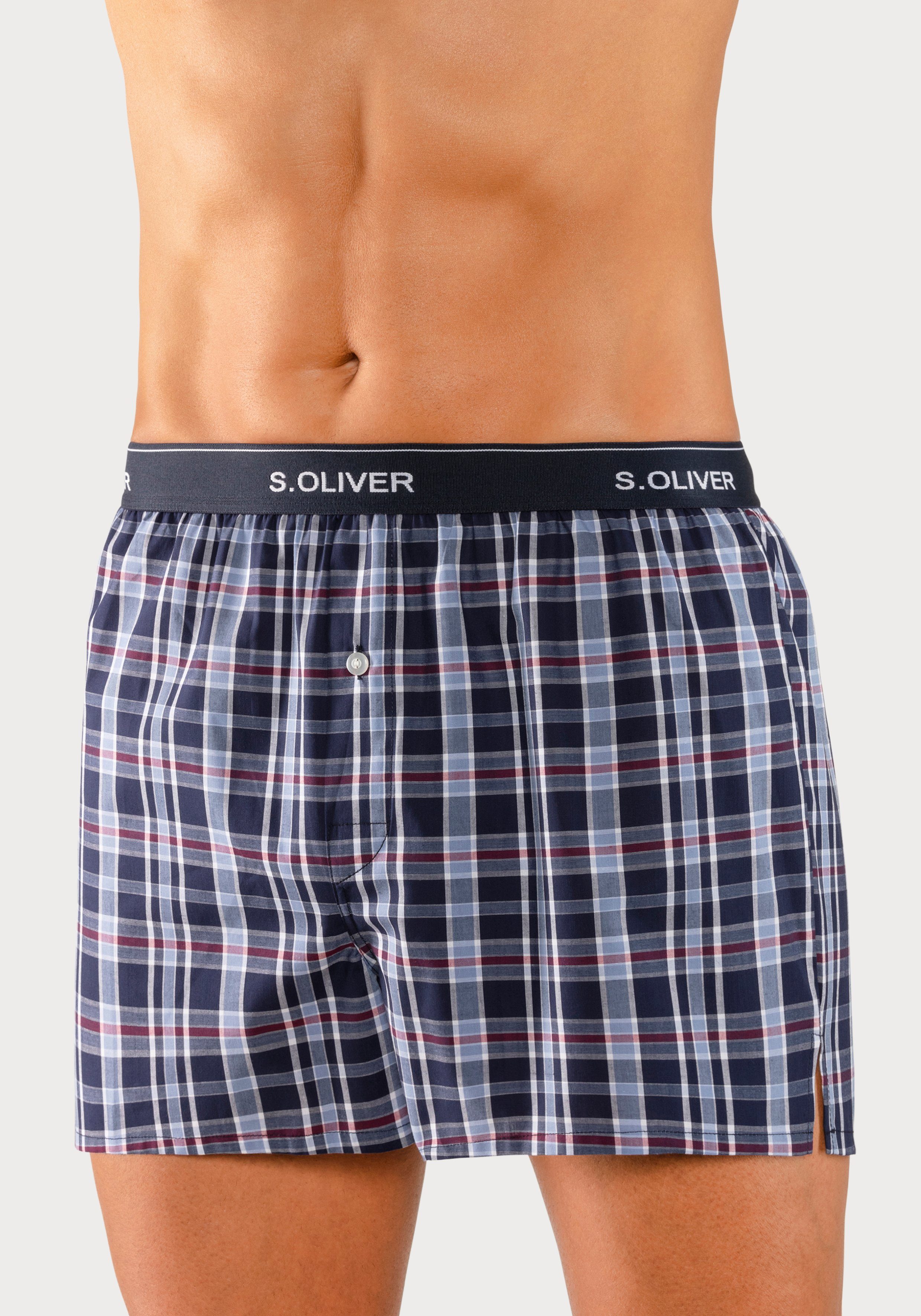 s.Oliver Webboxer, (Packung, 2 St.), mit Logo Webbund günstig online kaufen