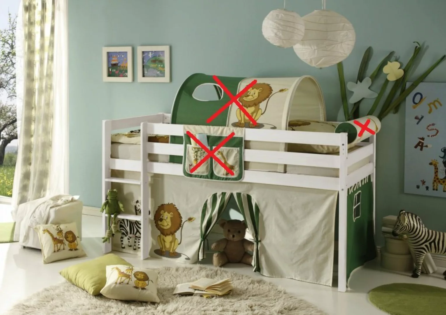 Kindermöbel 24 Hochbett Aron 90*200 cm günstig online kaufen