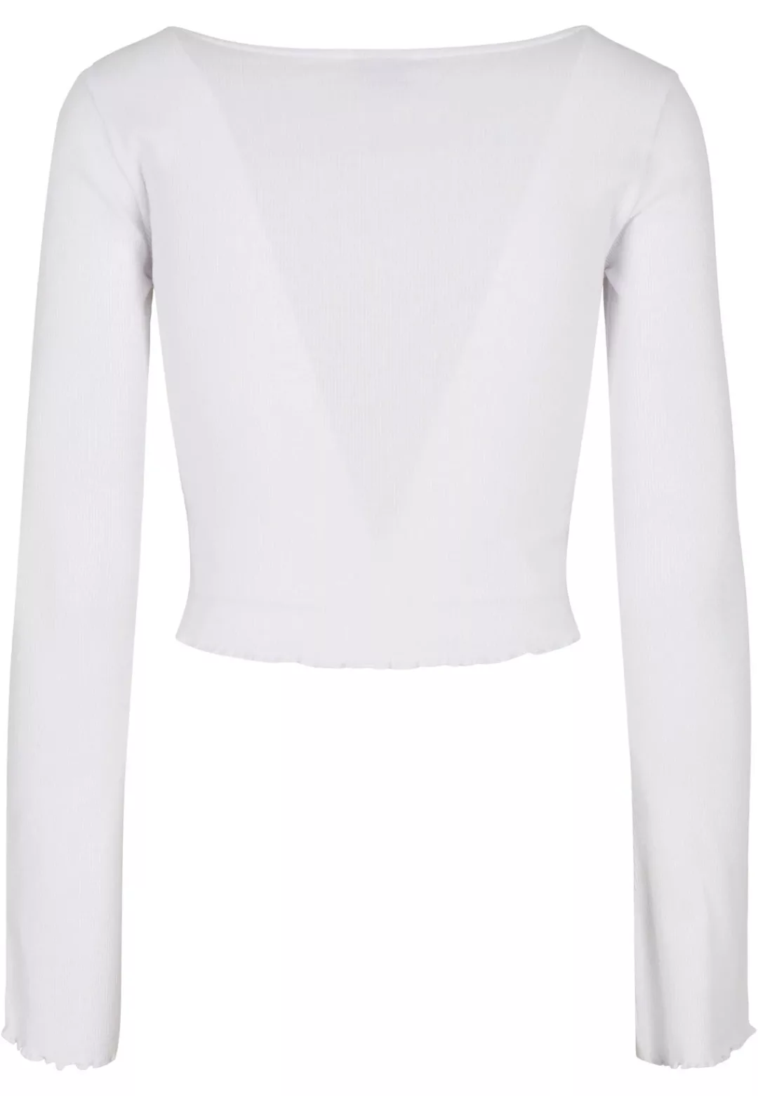 URBAN CLASSICS Langarmshirt "Urban Classics Damen Ladies Cropped Rib Cardig günstig online kaufen