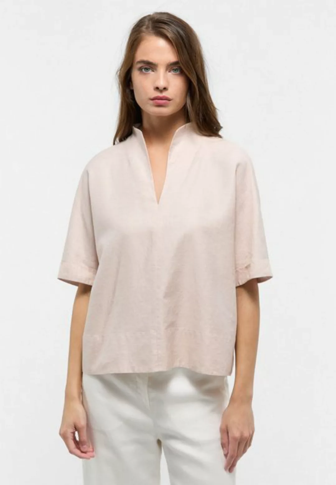 Eterna Klassische Bluse Linen Shirt Bluse Leinen Kurzarm günstig online kaufen