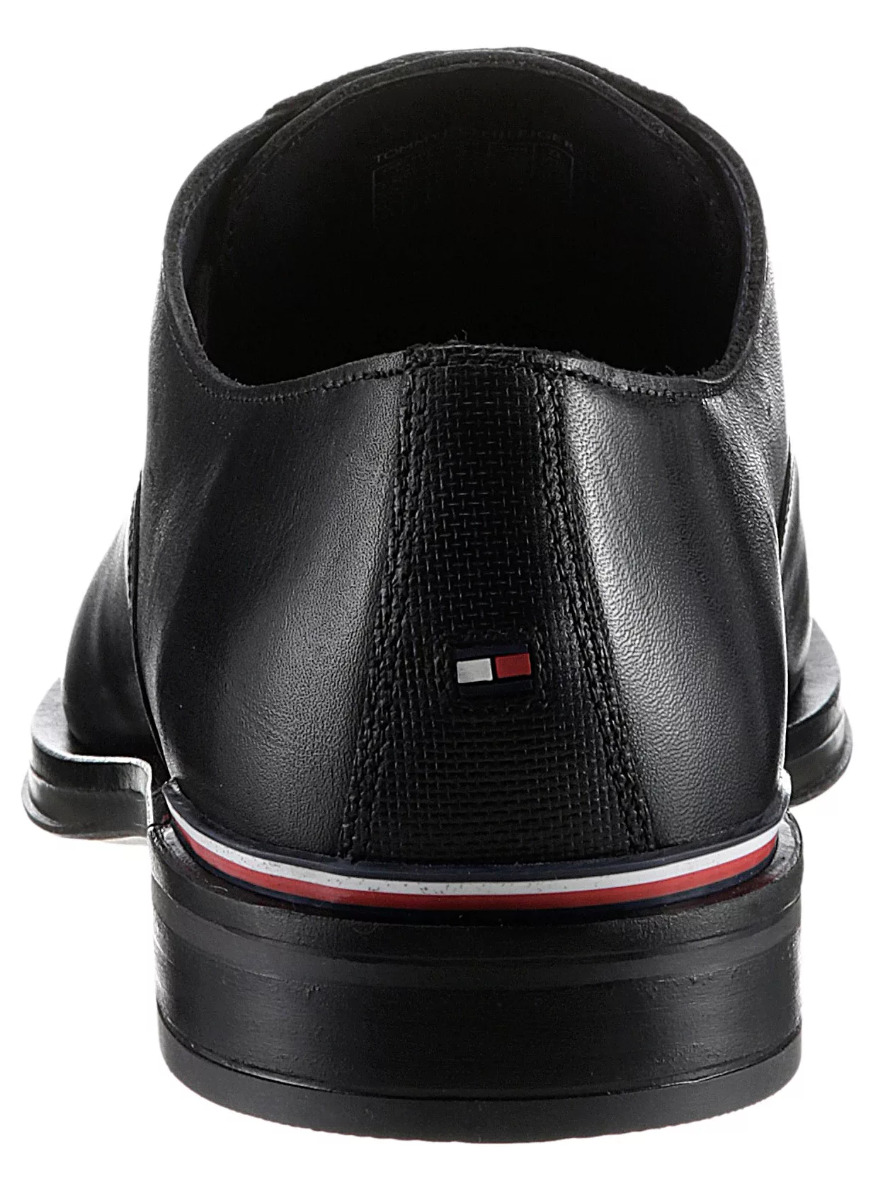 Tommy Hilfiger Schnürschuh "CORE RWB HILFIGER TEXT LTH SHOE", Freizeitschuh günstig online kaufen