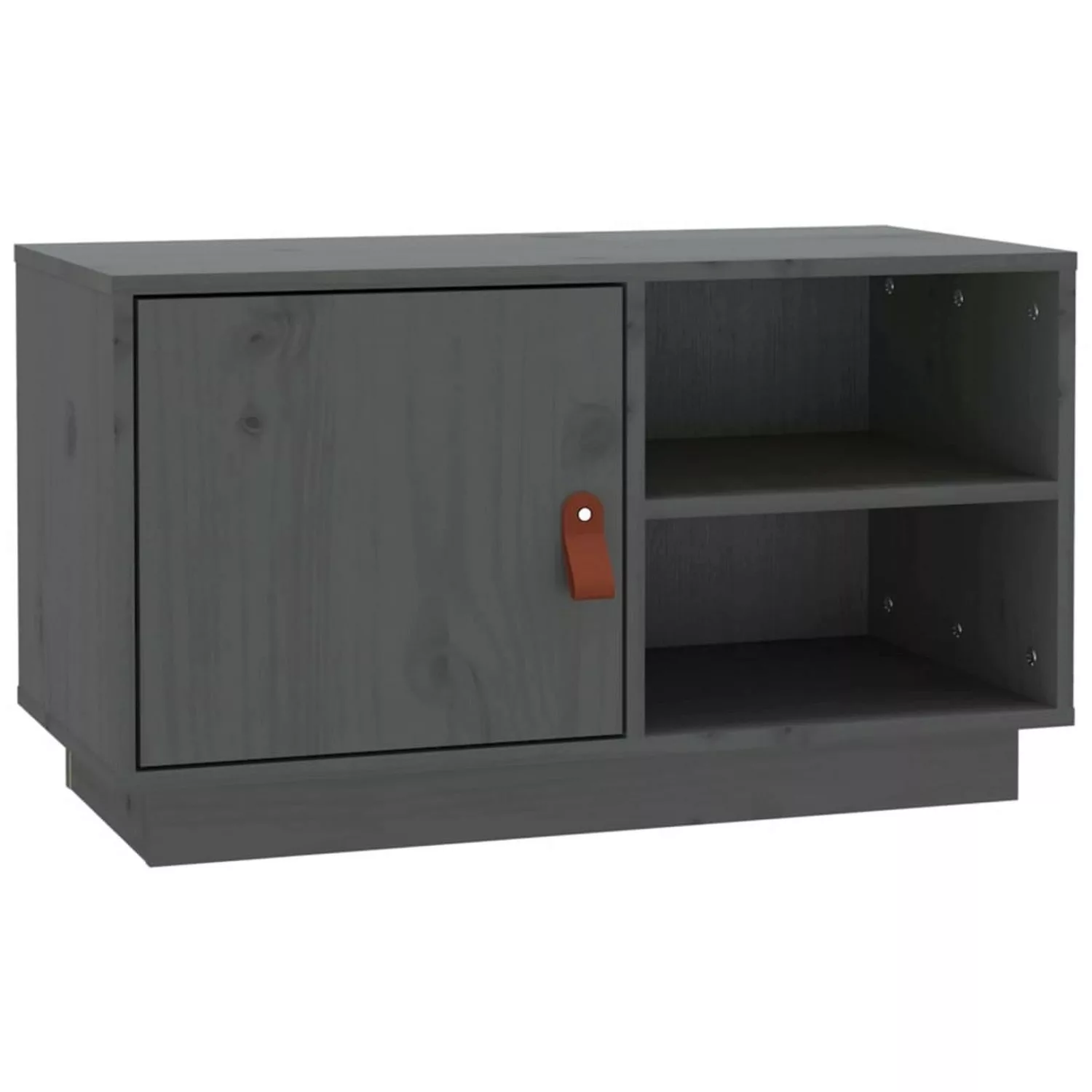 VidaXL TV-Schrank Grau 70x34x40 cm Massivholz Kiefür günstig online kaufen