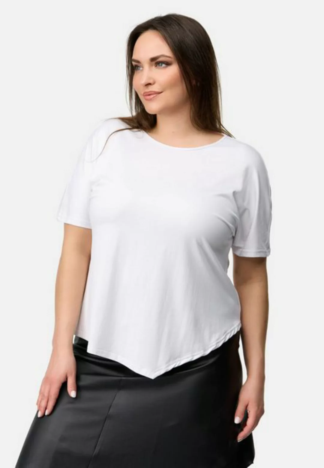 Kekoo Tunikashirt Shirt asymmetrisch halbarm mit Stetch 'Lara' günstig online kaufen