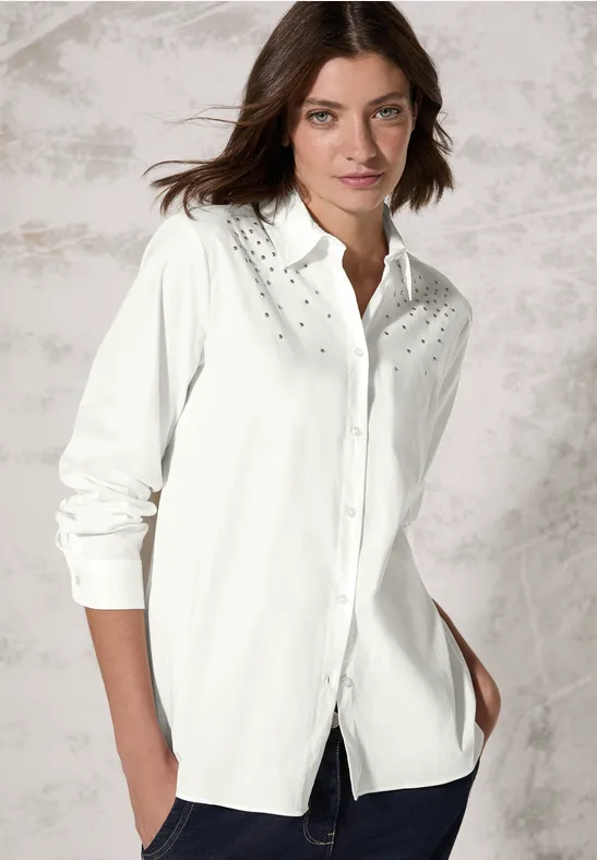 Bluse mit Glitzer-Details günstig online kaufen