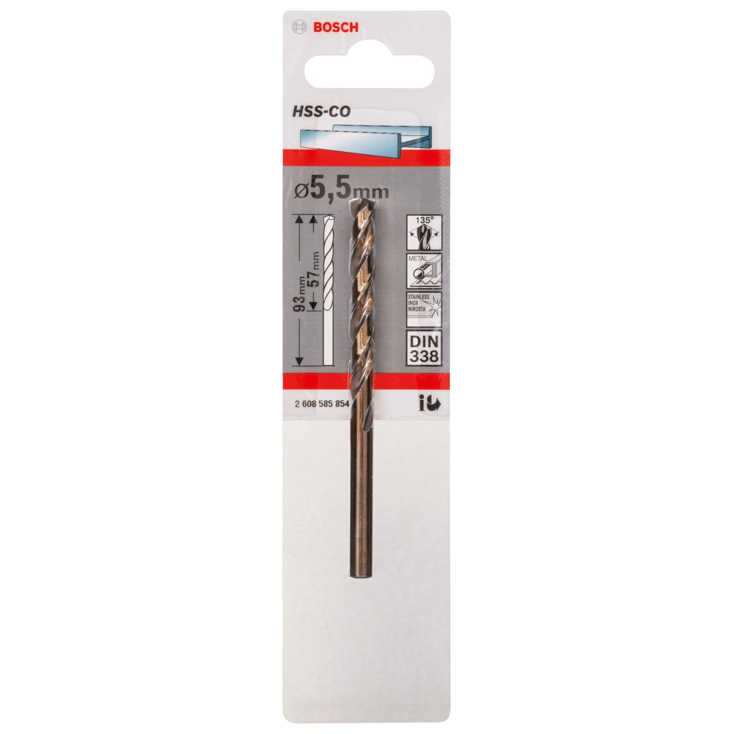Bosch HSS-Co Metallbohrer Ø 5,5 mm x 57 mm x 93 mm günstig online kaufen