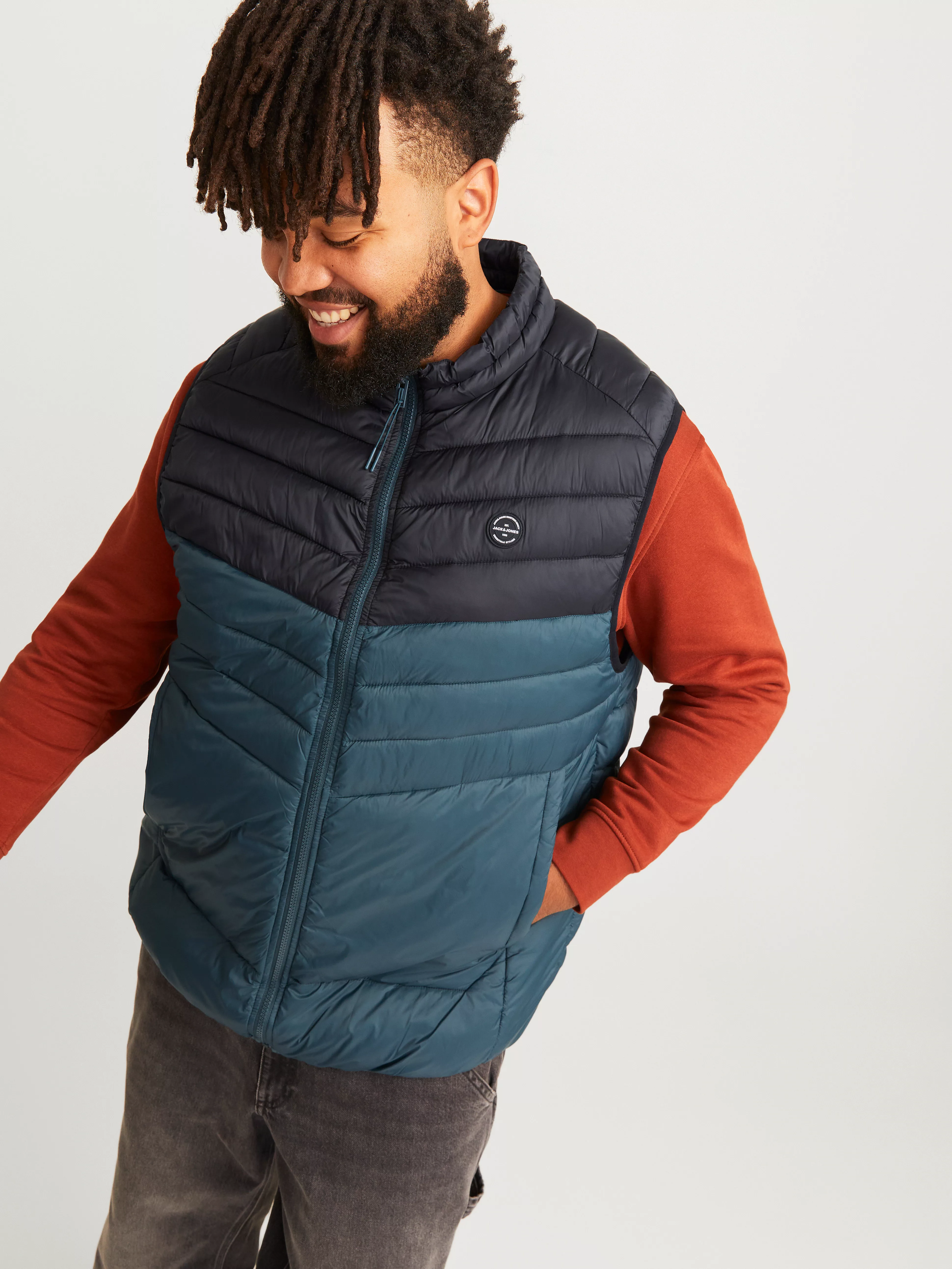 Jack & Jones PlusSize Kurzweste "JJESPRINT BODYWARMER COLLAR NOOS PLS" günstig online kaufen