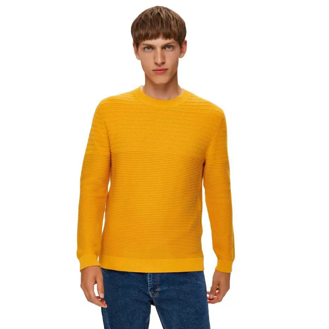 Selected Conrad Rundhalsausschnitt Sweater XL Golden Glow / Detail Twisted günstig online kaufen
