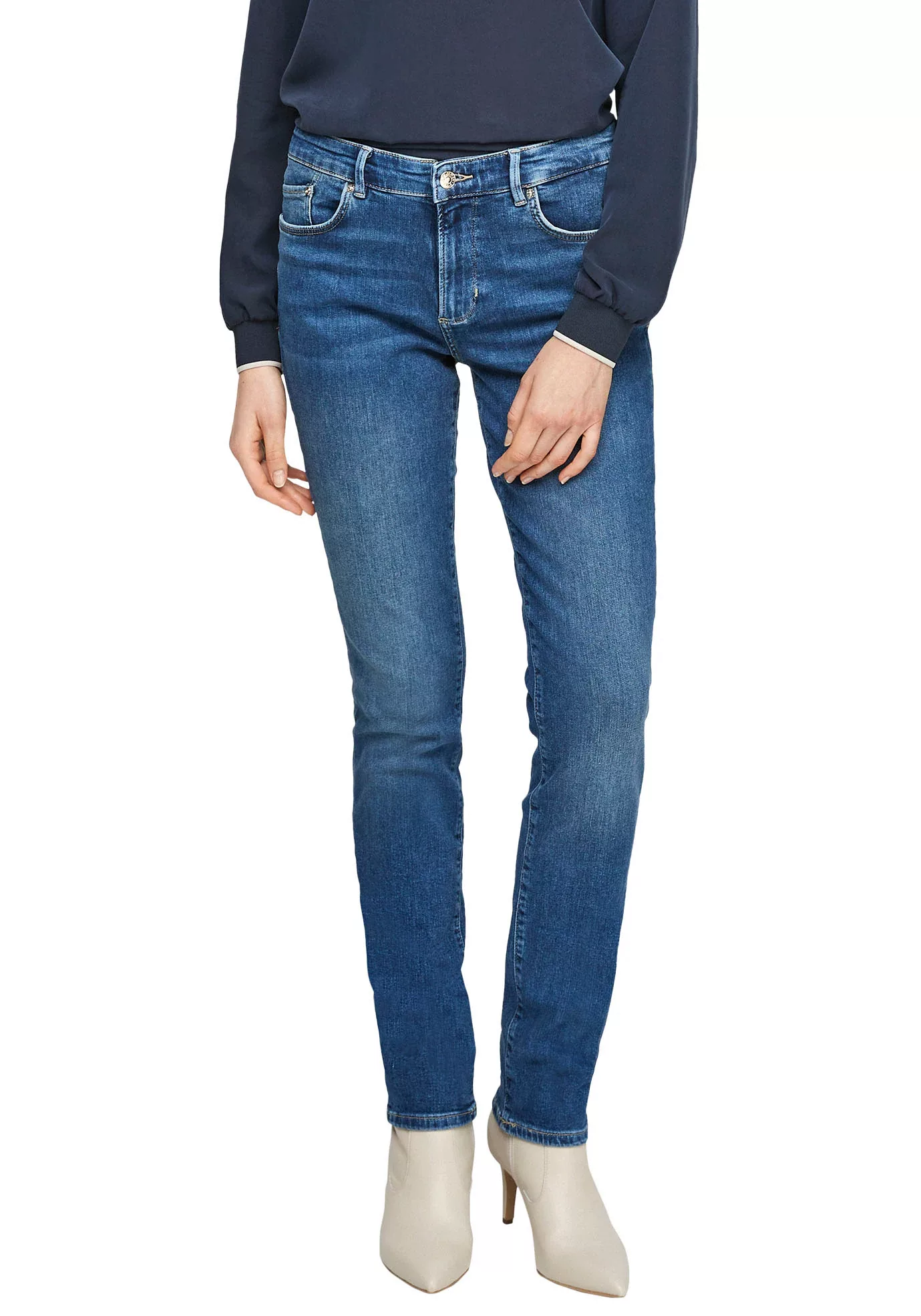 s.Oliver Slim-fit-Jeans BETSY (1-tlg) Slim Fit, Mid Rise, Slim Leg günstig online kaufen