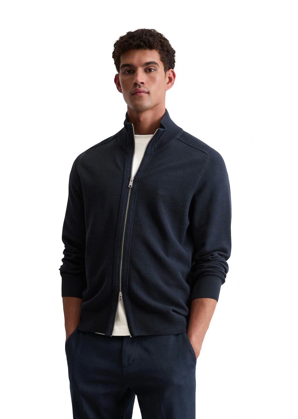 Marc OPolo Cardigan "aus feinem Bio-Baumwoll-Piqué" günstig online kaufen
