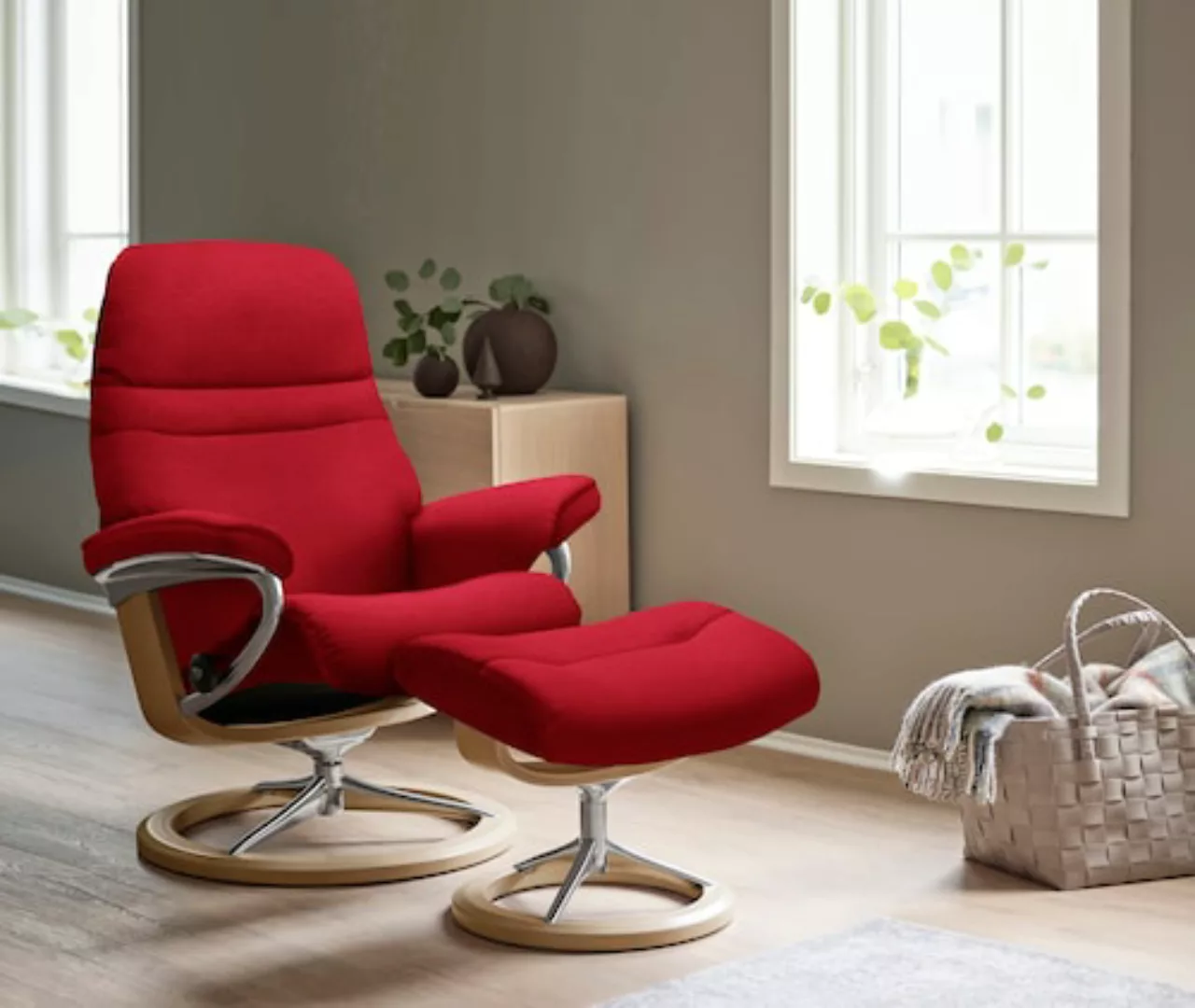 Stressless® Relaxsessel »Sunrise«, (Set, Relaxsessel mit Hocker) günstig online kaufen